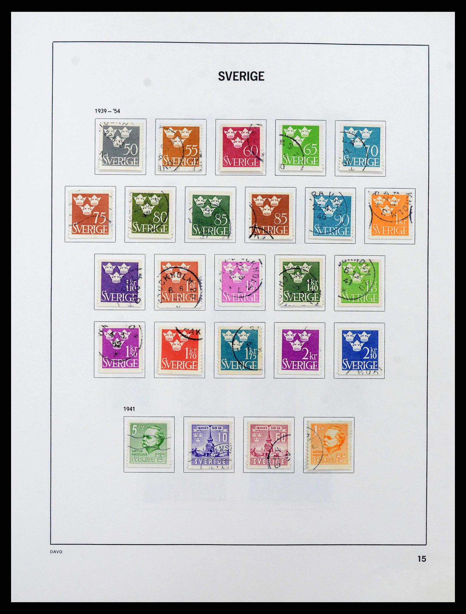 38736 0026 - Postzegelverzameling 38736 Zweden 1855-1980.