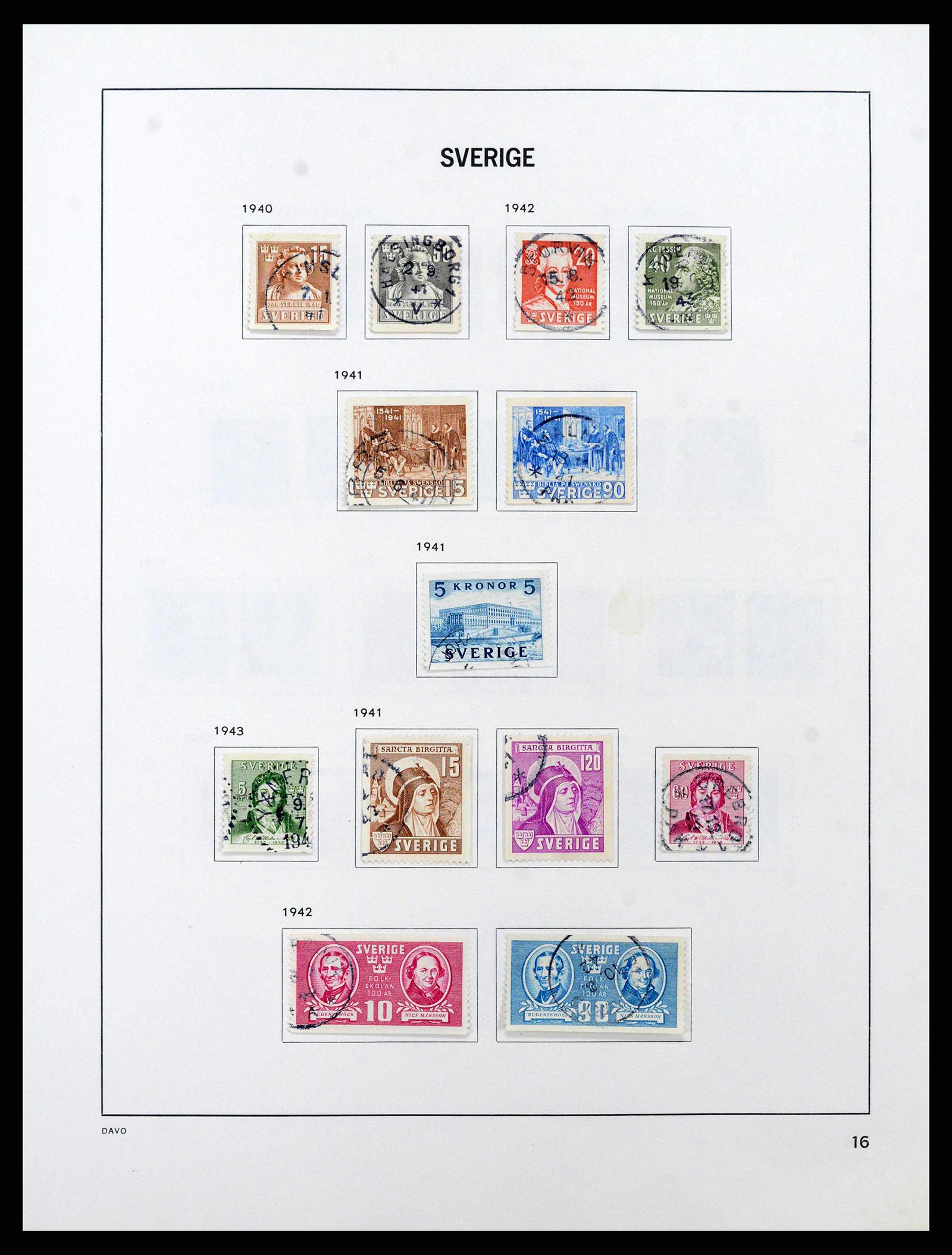 38736 0027 - Postzegelverzameling 38736 Zweden 1855-1980.