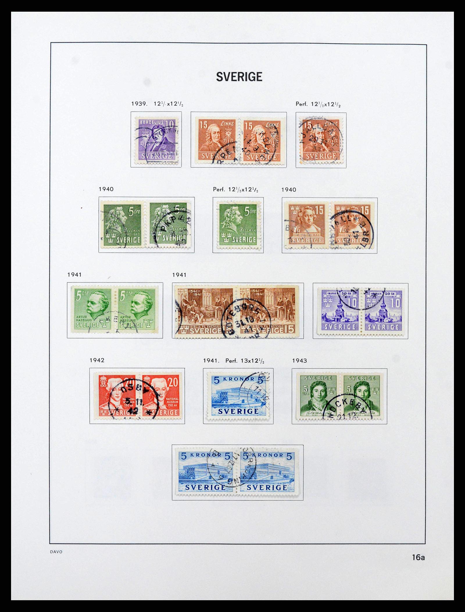 38736 0028 - Postzegelverzameling 38736 Zweden 1855-1980.