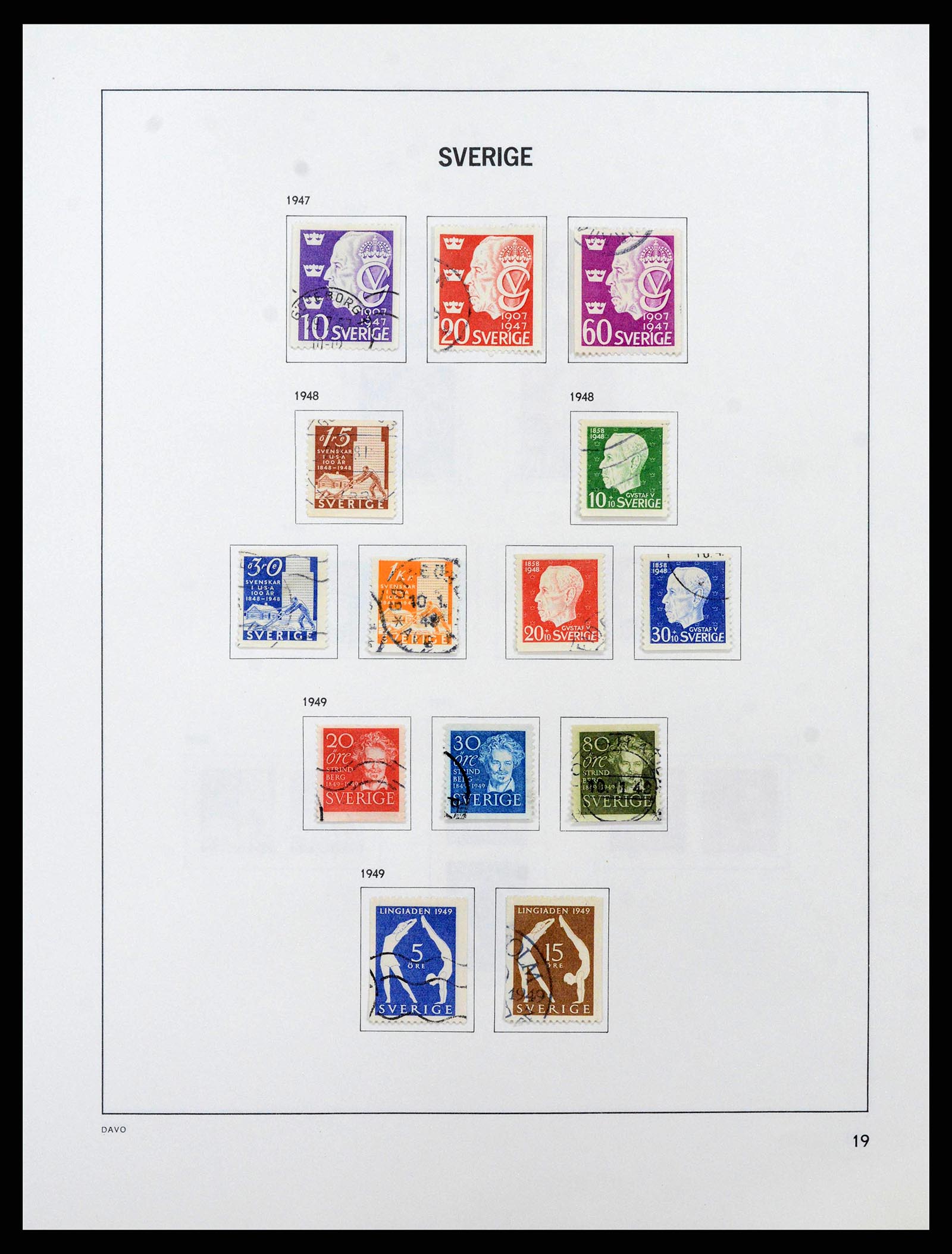 38736 0033 - Postzegelverzameling 38736 Zweden 1855-1980.