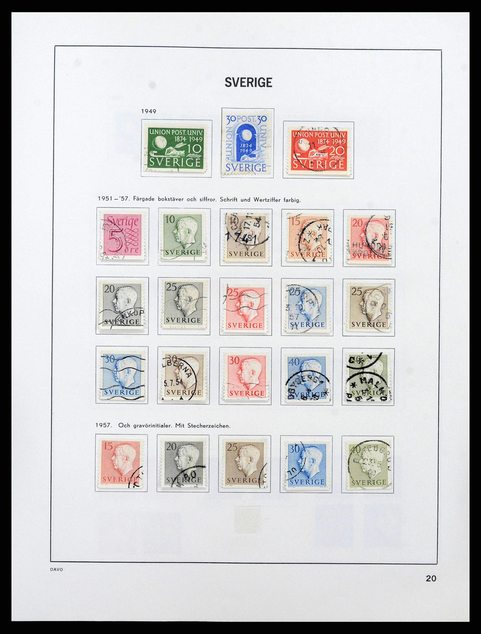 38736 0035 - Postzegelverzameling 38736 Zweden 1855-1980.