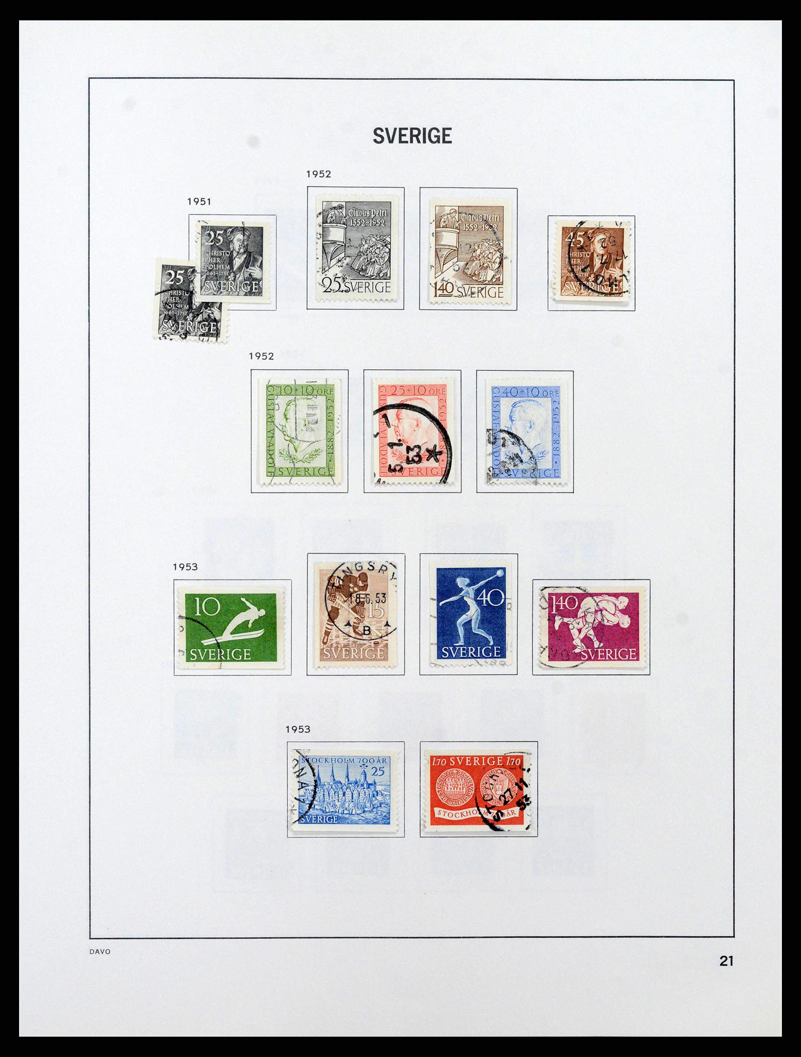 38736 0037 - Postzegelverzameling 38736 Zweden 1855-1980.