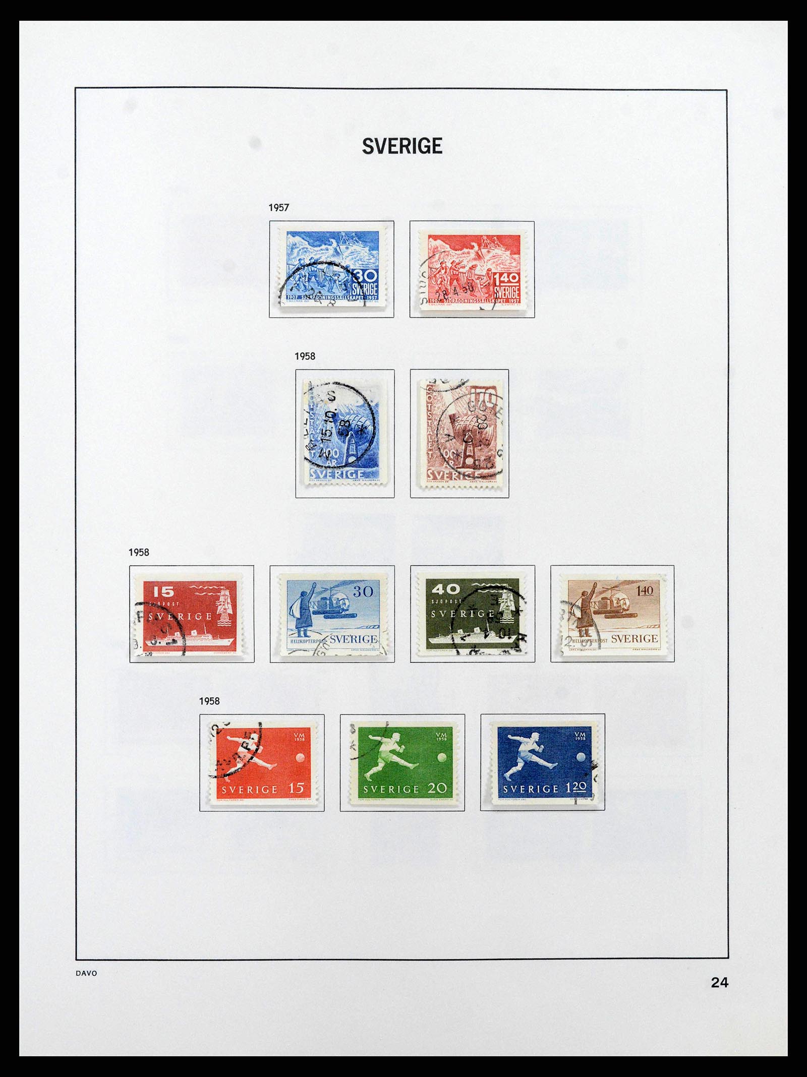38736 0041 - Stamp collection 38736 Sweden 1855-1980.