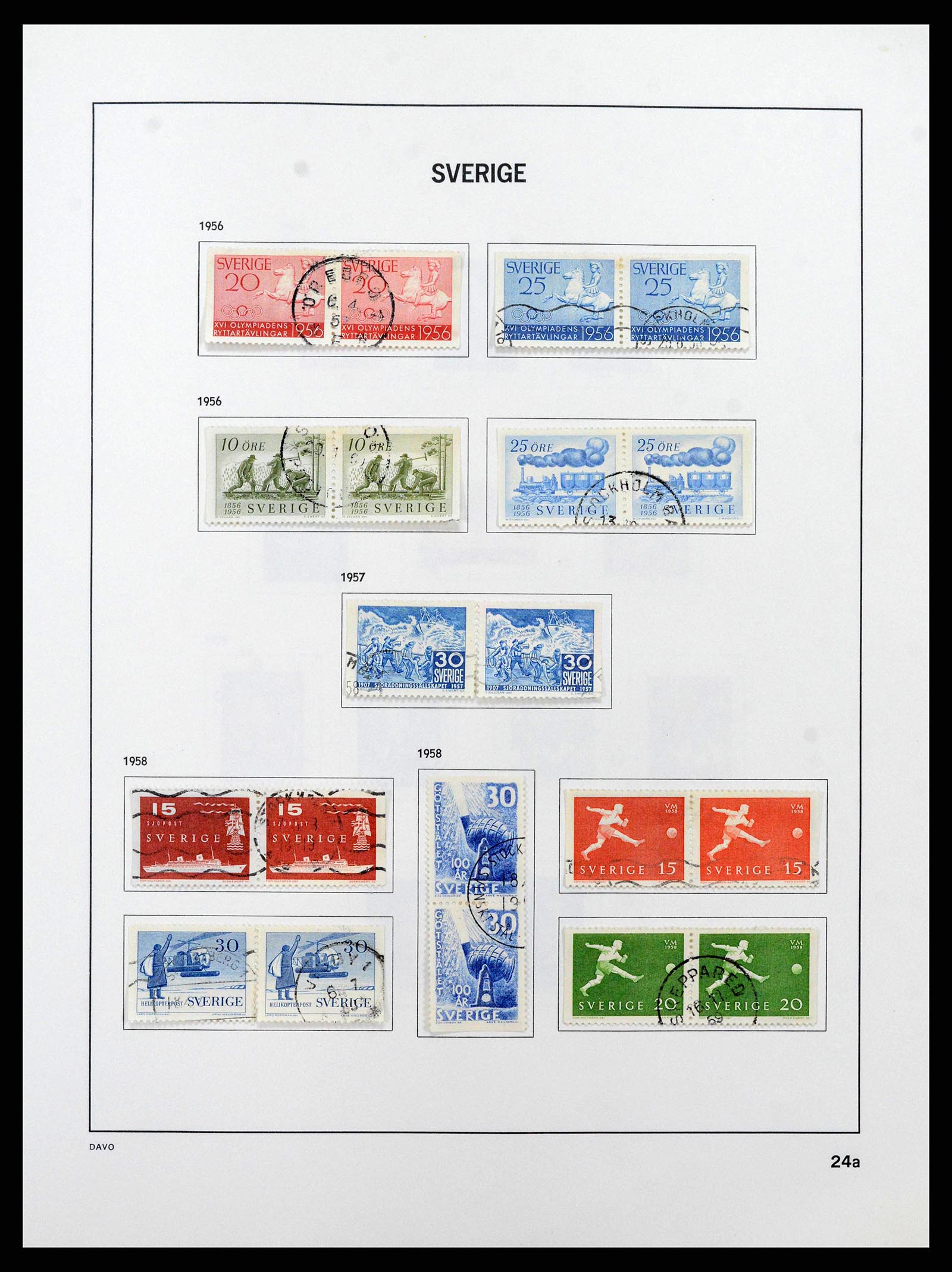 38736 0042 - Postzegelverzameling 38736 Zweden 1855-1980.