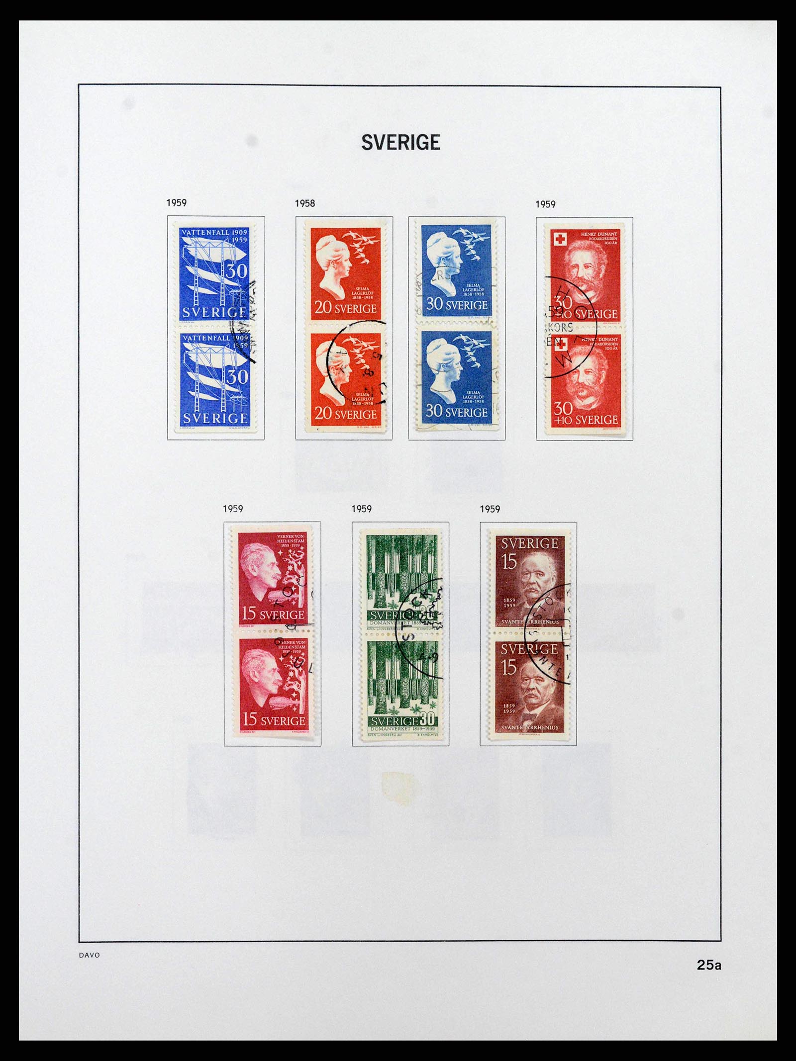 38736 0044 - Postzegelverzameling 38736 Zweden 1855-1980.