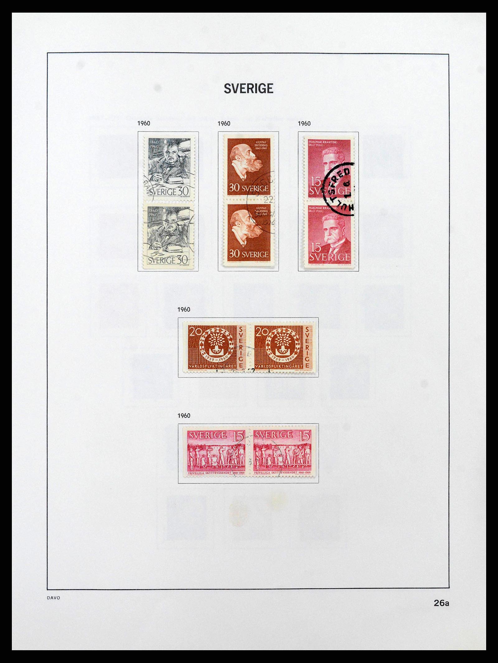38736 0046 - Postzegelverzameling 38736 Zweden 1855-1980.