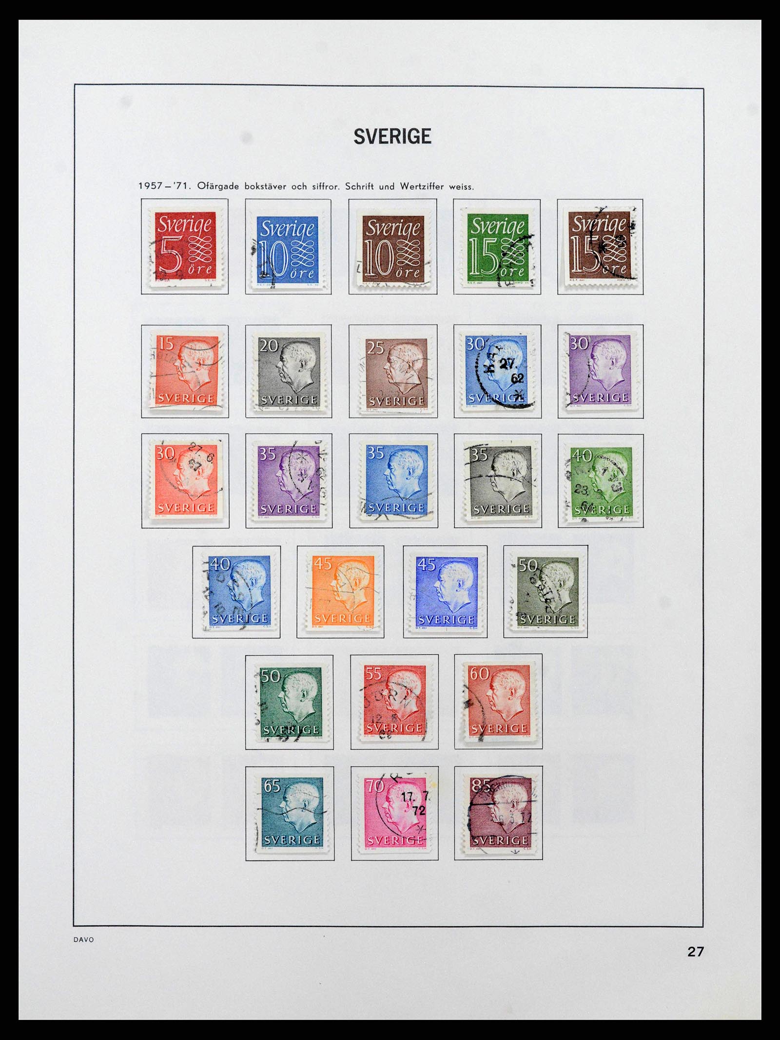 38736 0047 - Postzegelverzameling 38736 Zweden 1855-1980.