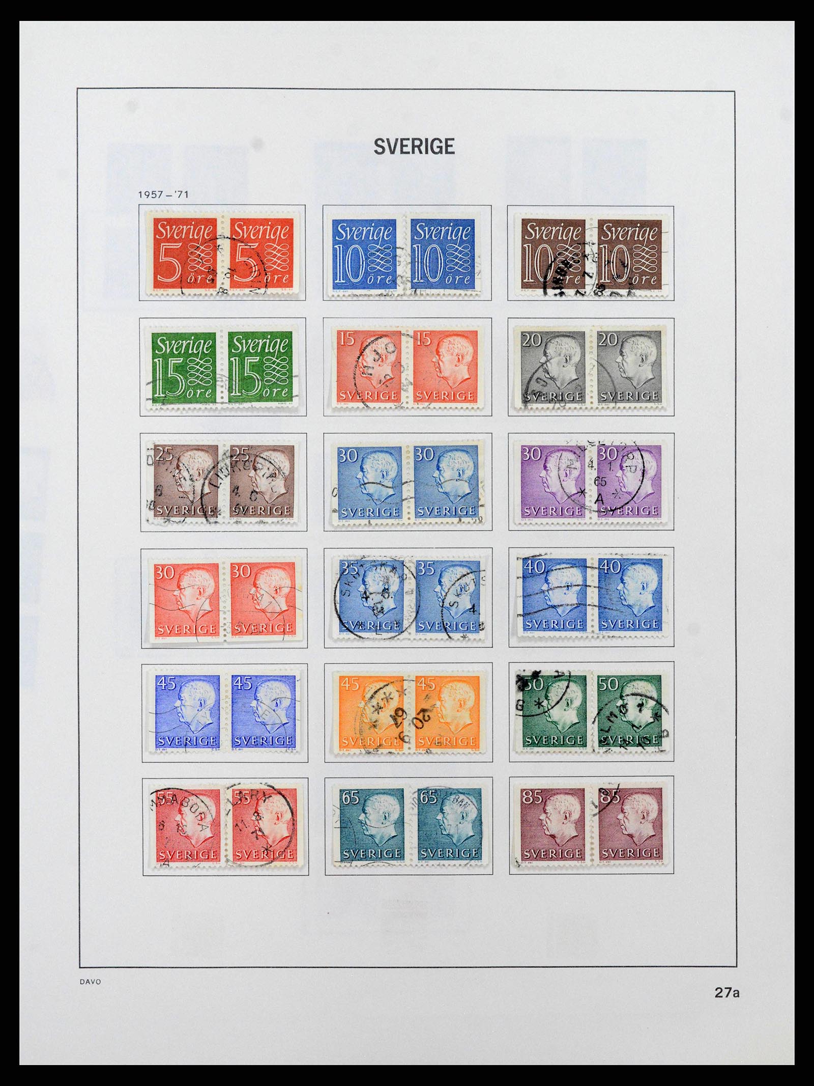 38736 0048 - Postzegelverzameling 38736 Zweden 1855-1980.