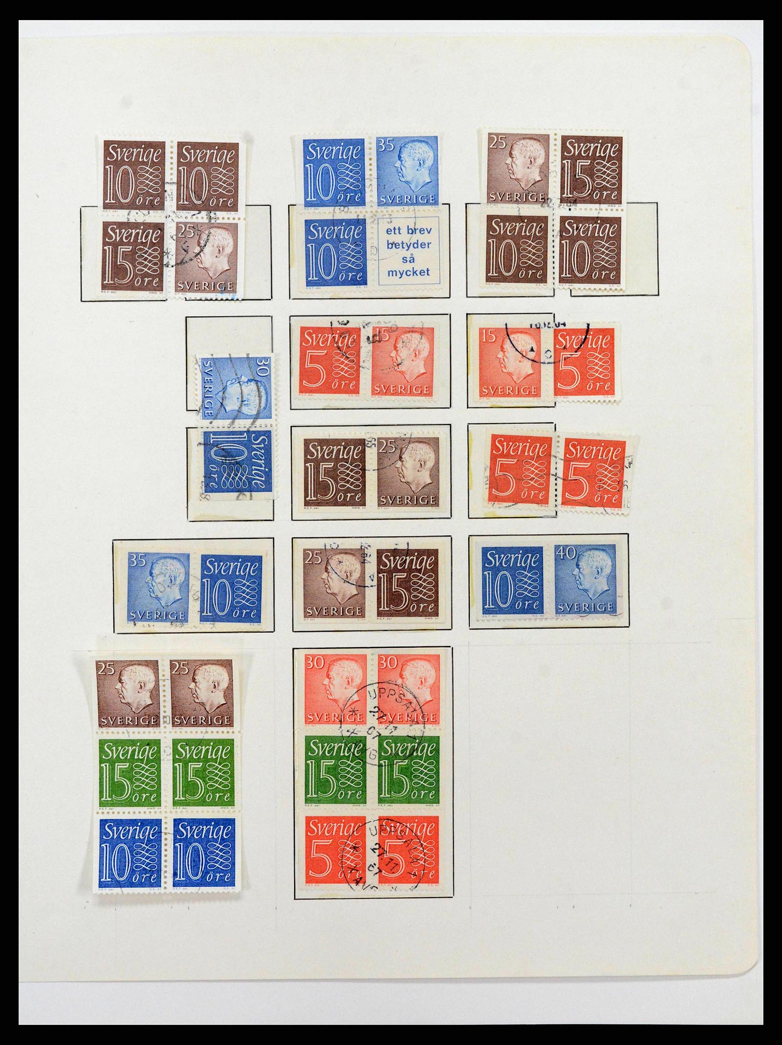 38736 0049 - Postzegelverzameling 38736 Zweden 1855-1980.