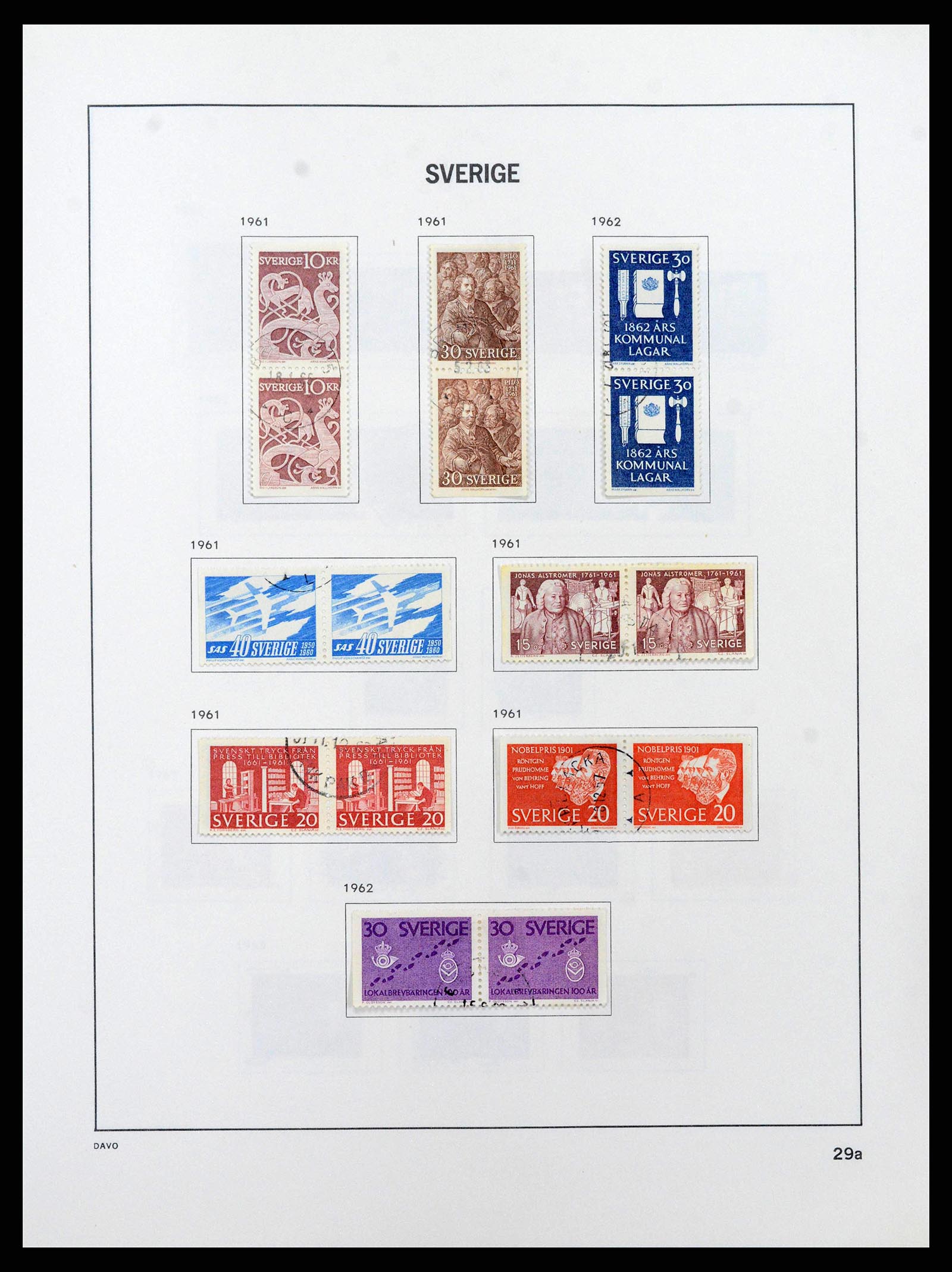 38736 0052 - Postzegelverzameling 38736 Zweden 1855-1980.