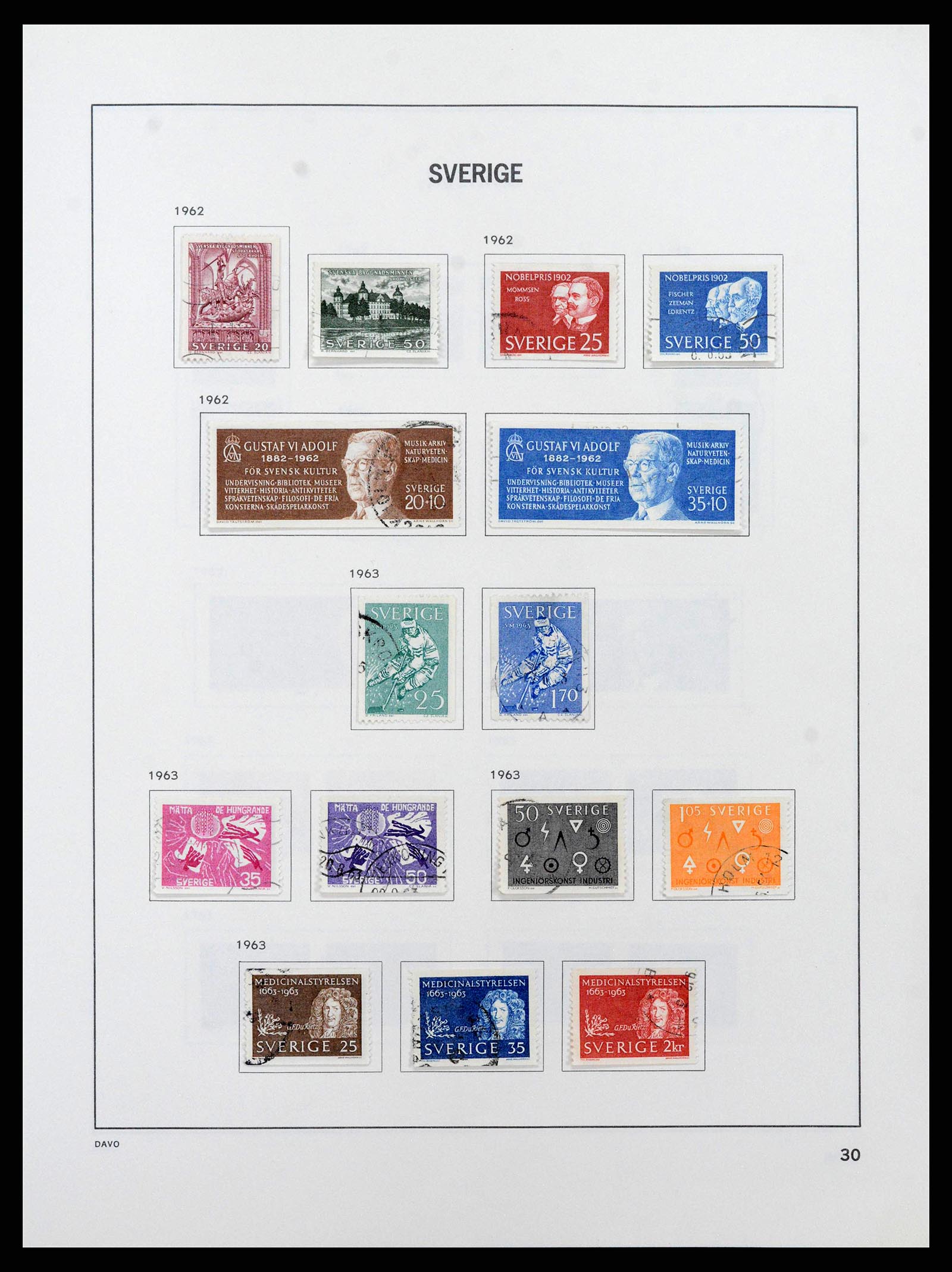 38736 0053 - Postzegelverzameling 38736 Zweden 1855-1980.