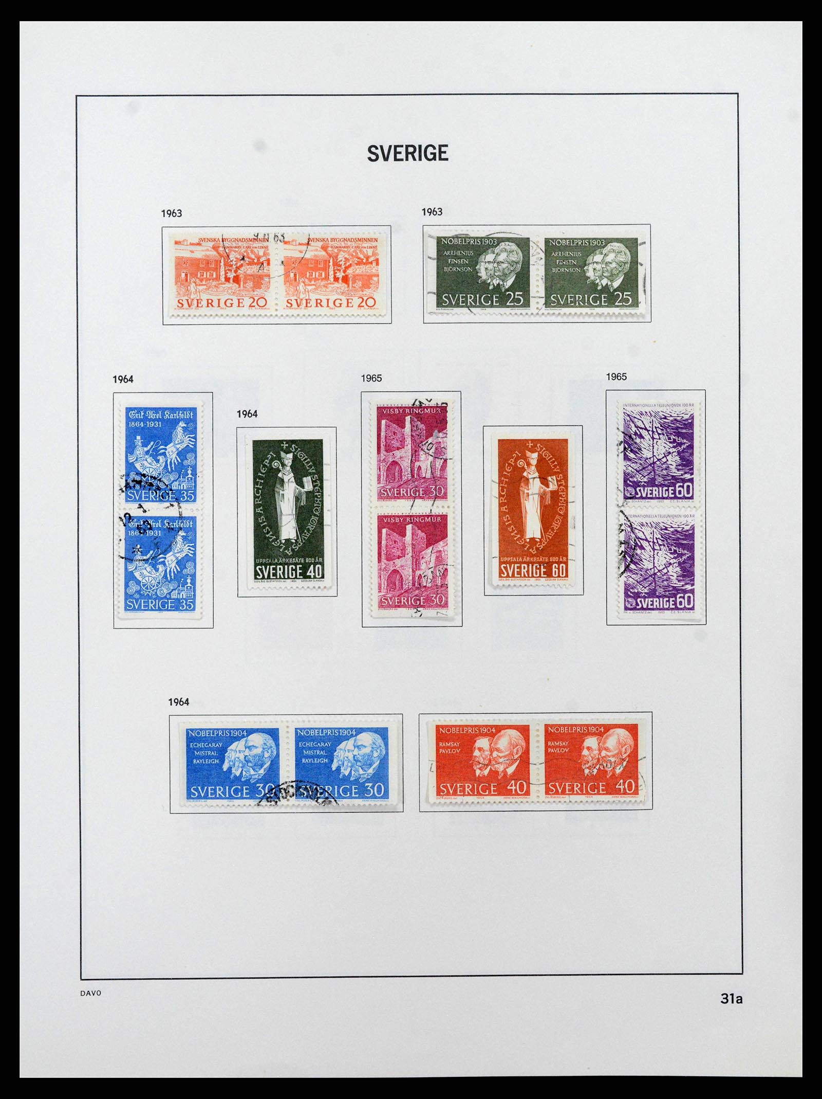 38736 0056 - Postzegelverzameling 38736 Zweden 1855-1980.