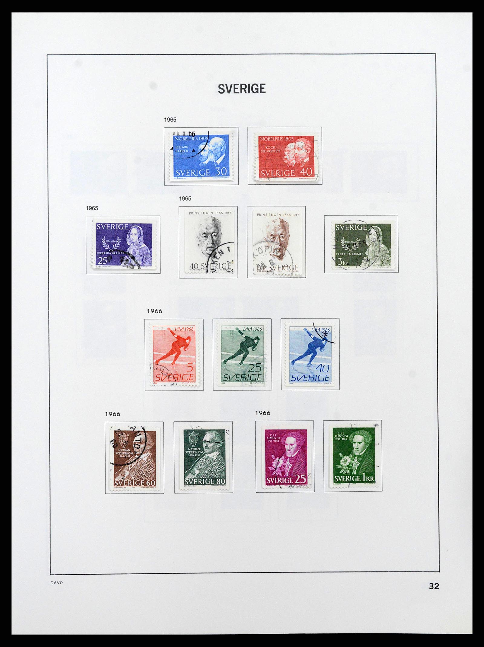 38736 0057 - Postzegelverzameling 38736 Zweden 1855-1980.