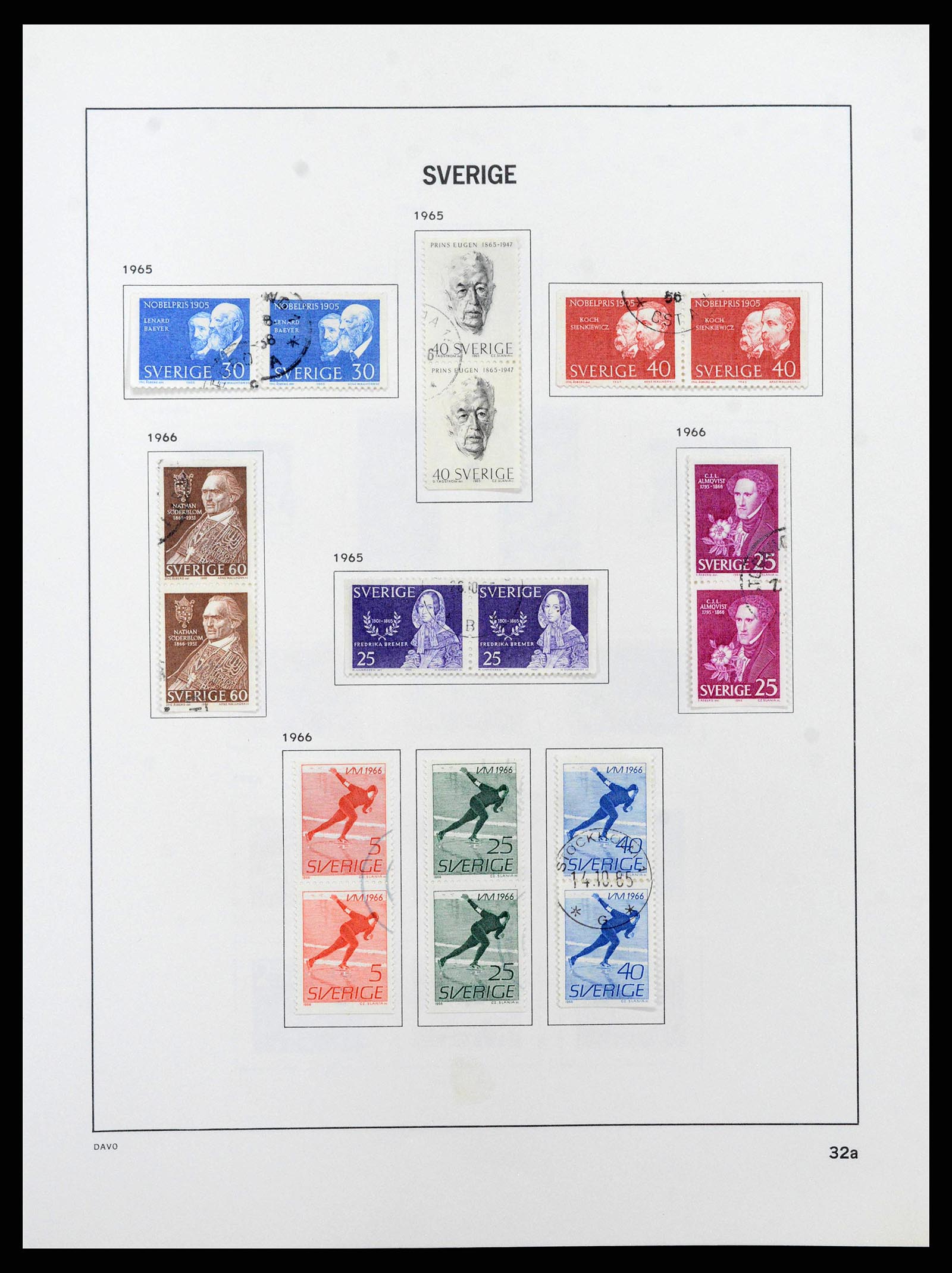 38736 0058 - Stamp collection 38736 Sweden 1855-1980.