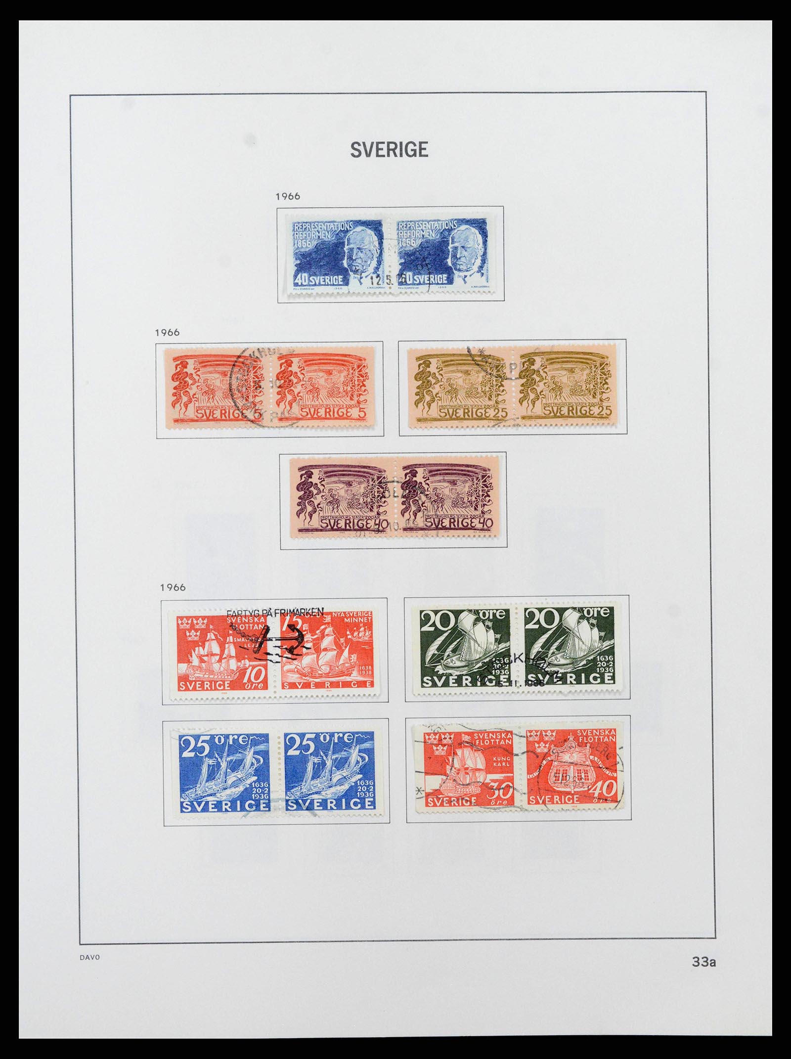 38736 0060 - Postzegelverzameling 38736 Zweden 1855-1980.