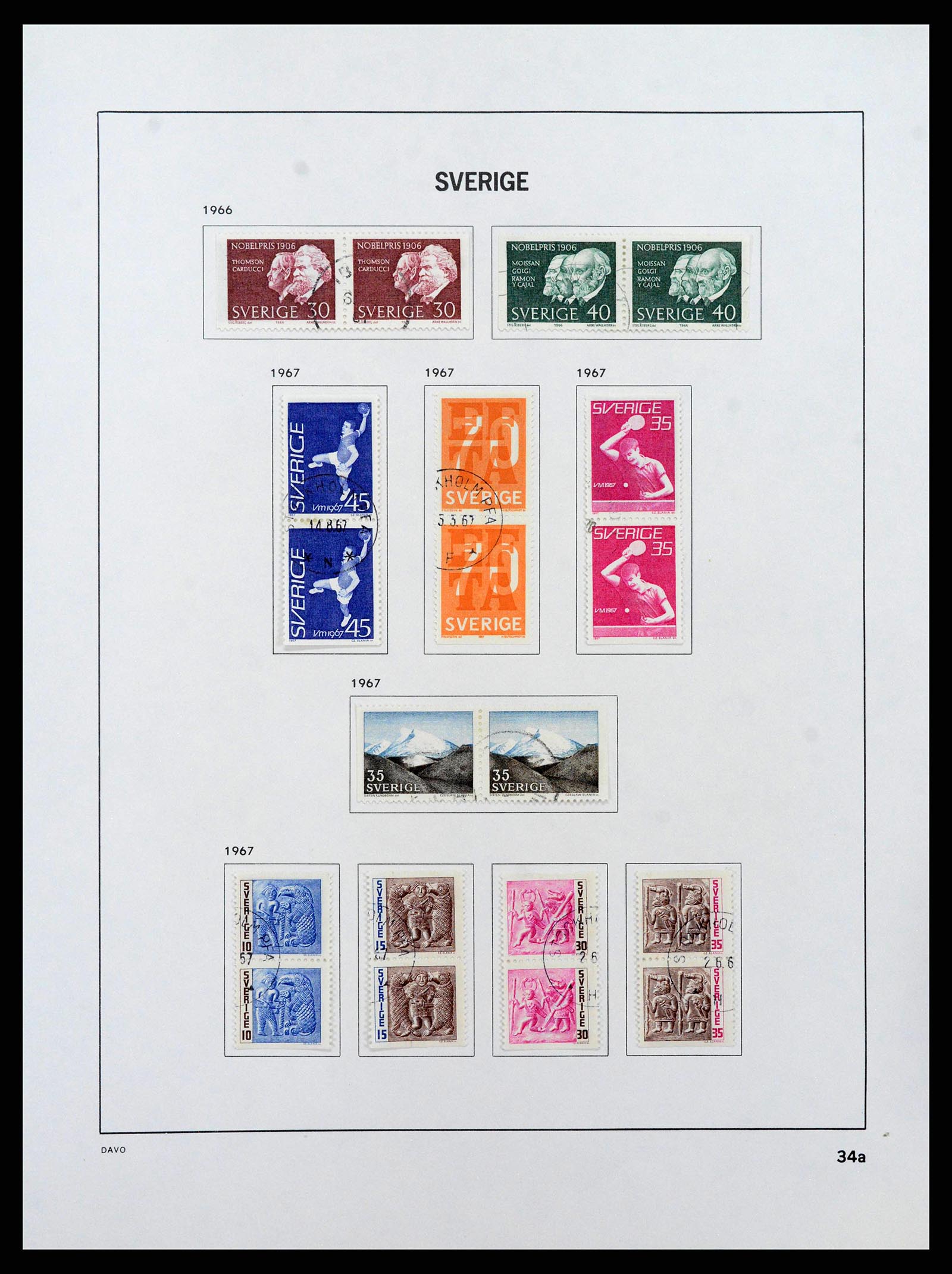 38736 0062 - Stamp collection 38736 Sweden 1855-1980.