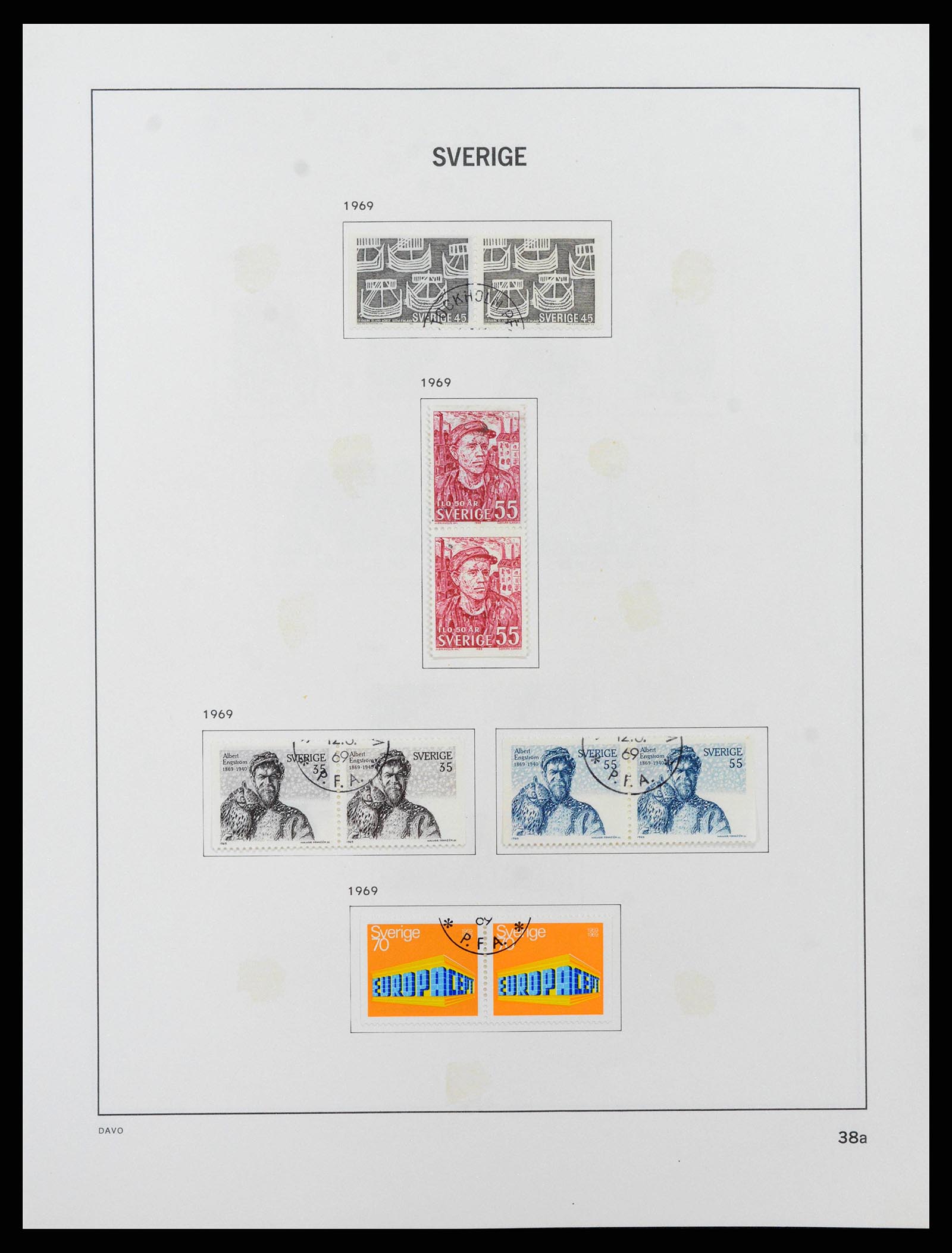 38736 0071 - Stamp collection 38736 Sweden 1855-1980.