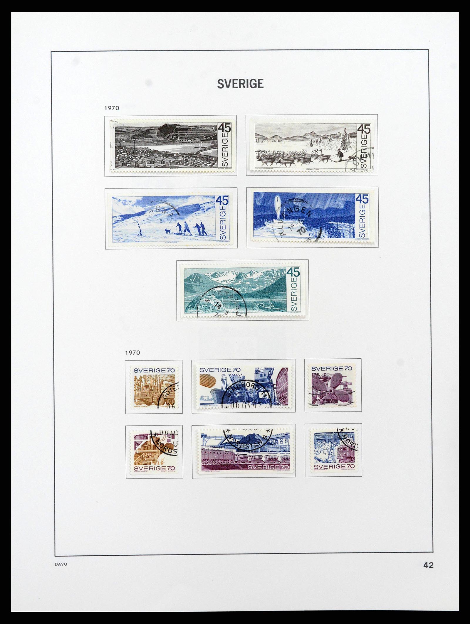 38736 0078 - Stamp collection 38736 Sweden 1855-1980.
