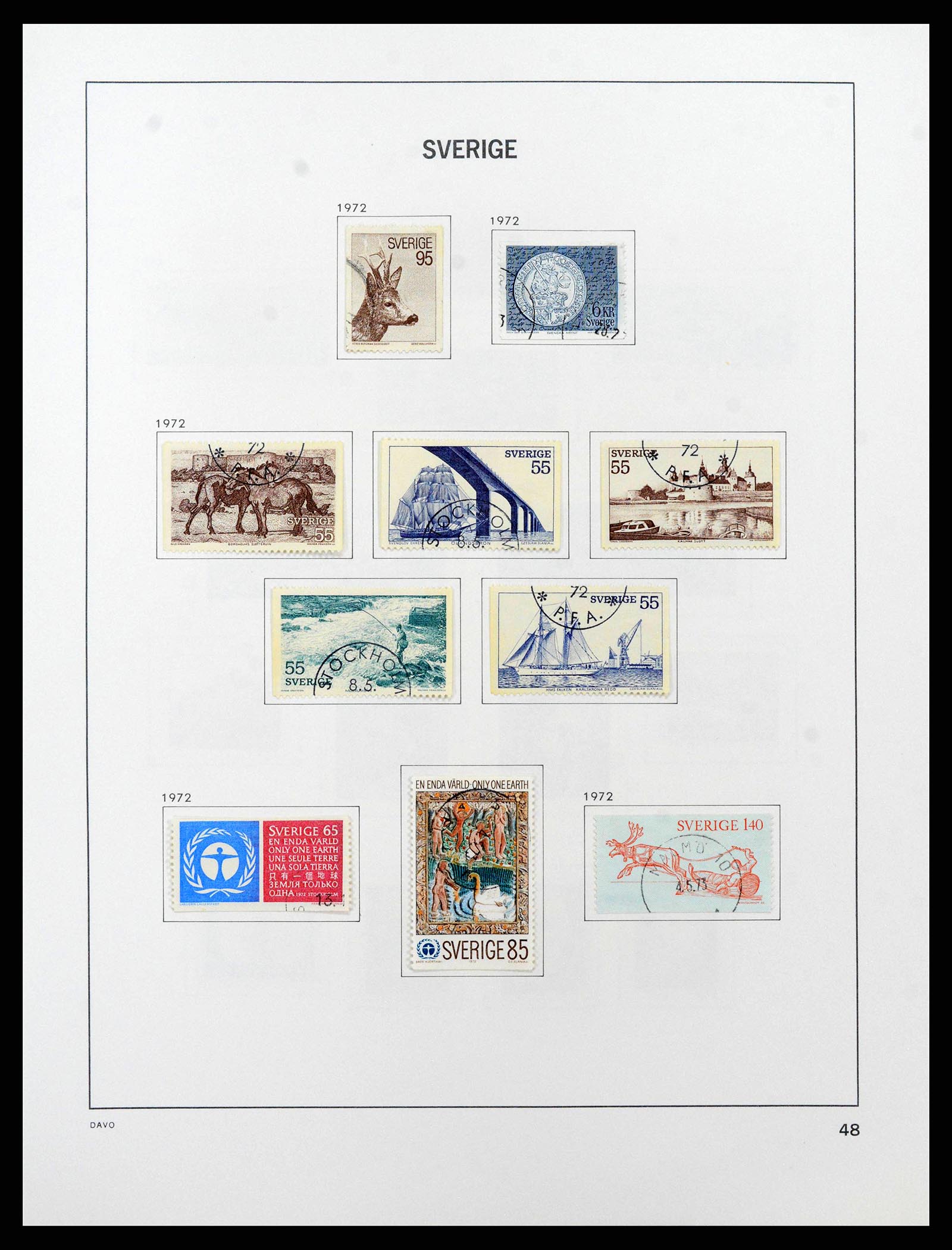 38736 0090 - Stamp collection 38736 Sweden 1855-1980.