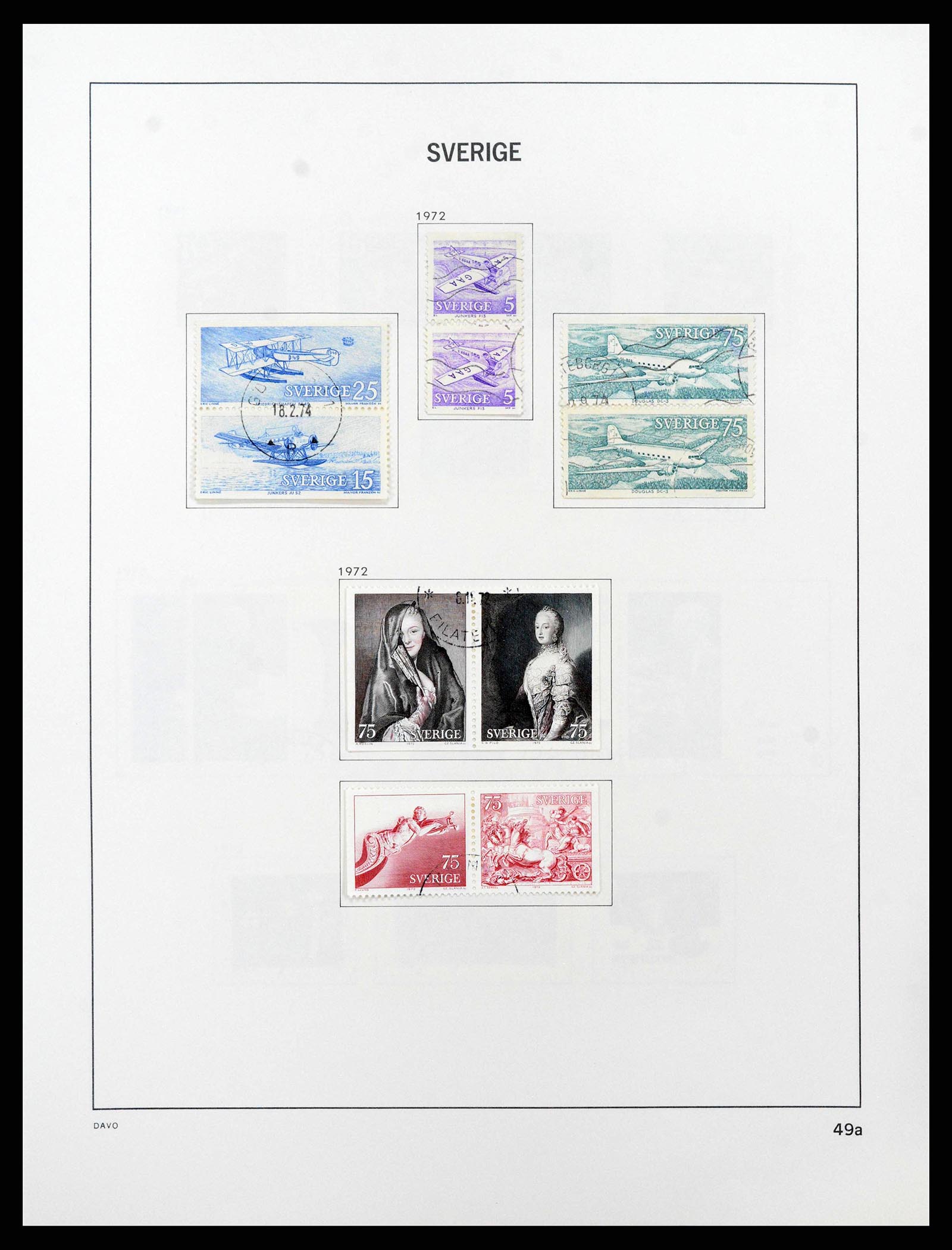 38736 0092 - Stamp collection 38736 Sweden 1855-1980.