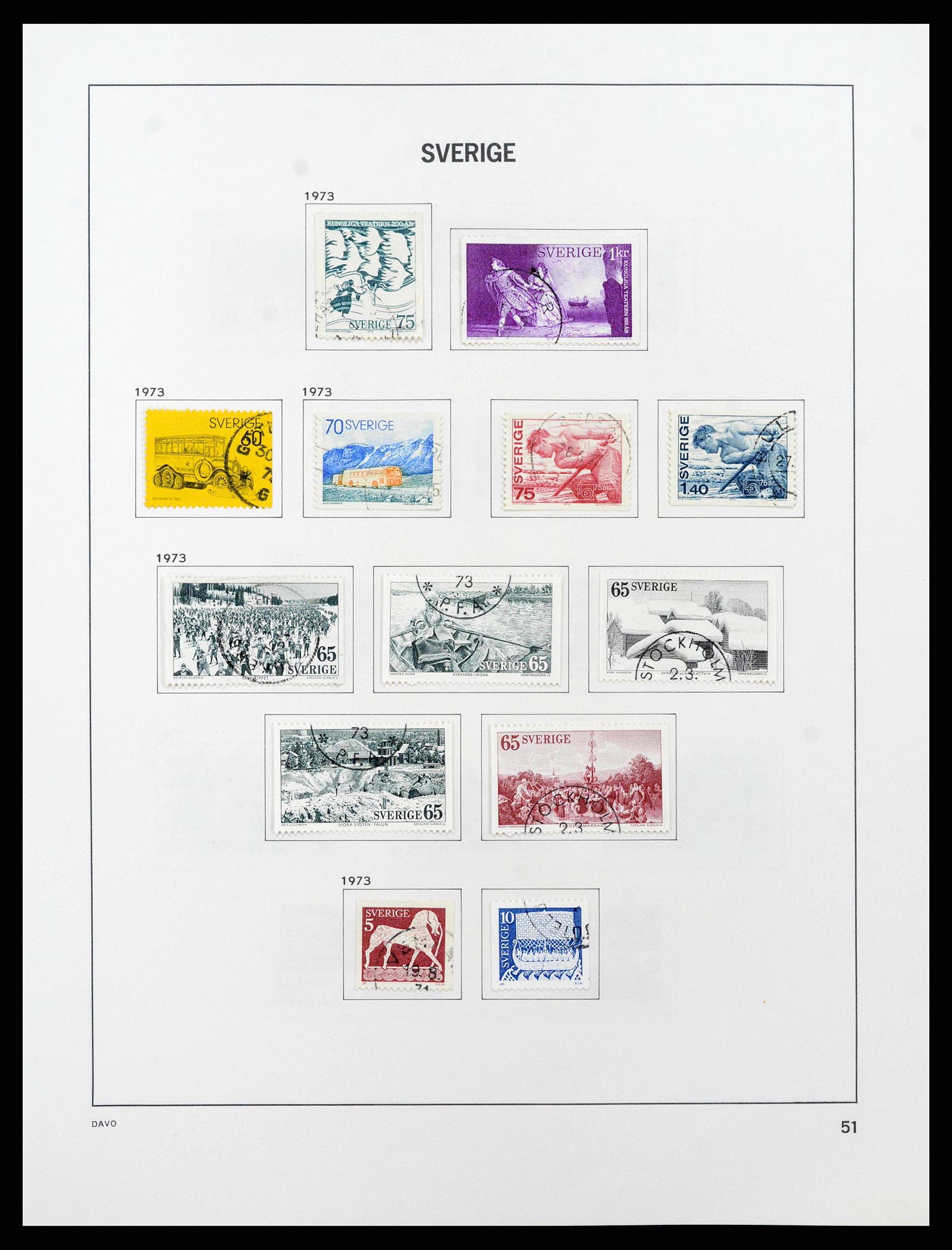 38736 0095 - Stamp collection 38736 Sweden 1855-1980.