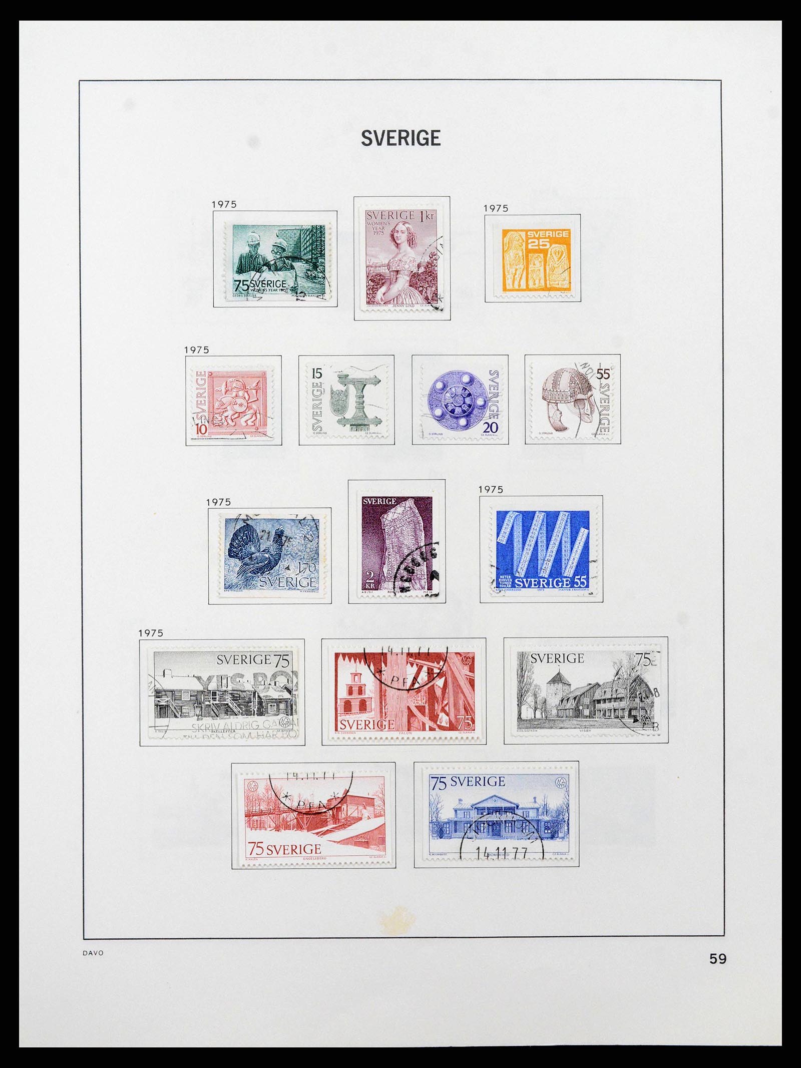 38736 0105 - Stamp collection 38736 Sweden 1855-1980.