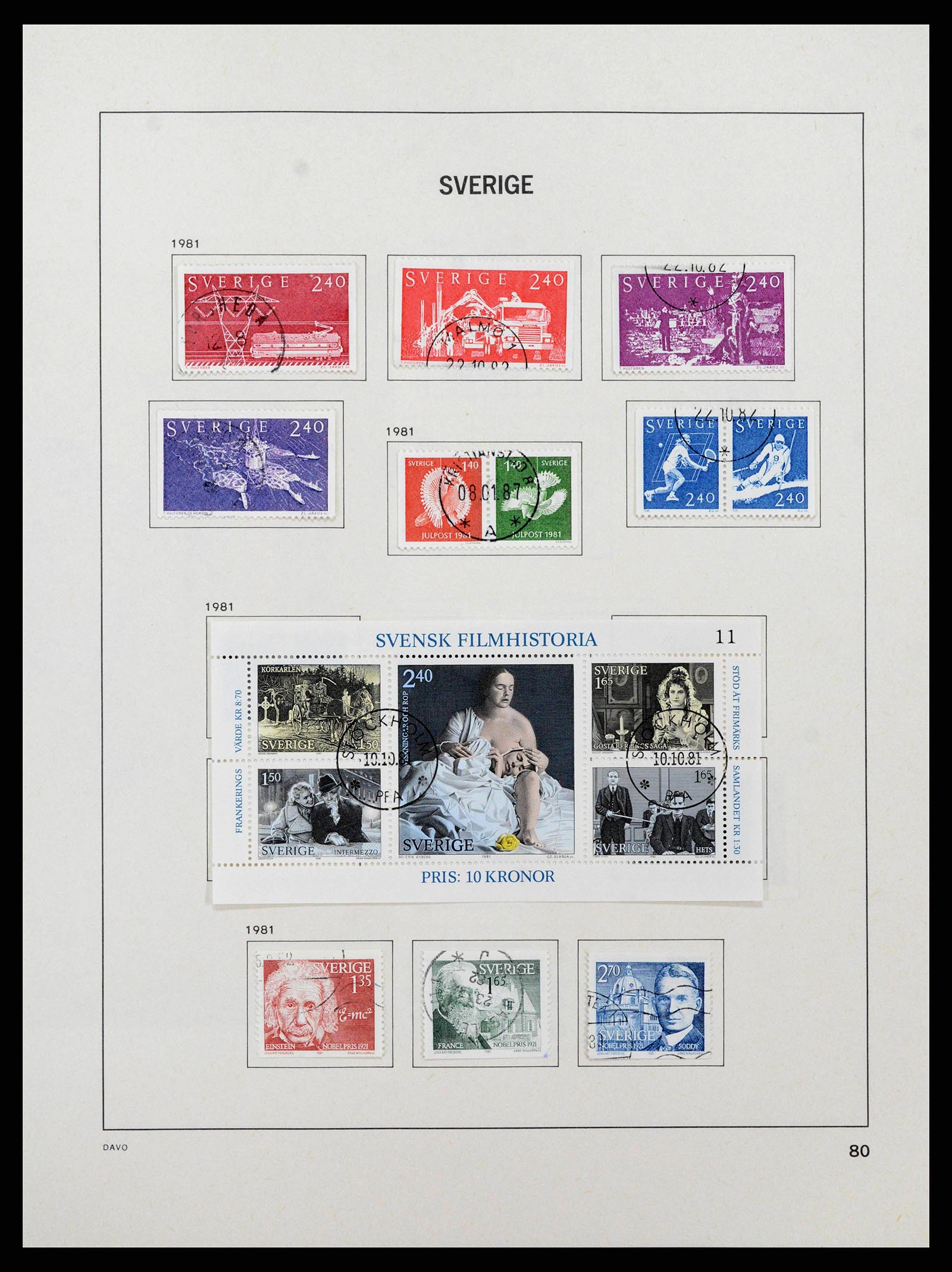 38736 0136 - Stamp collection 38736 Sweden 1855-1980.