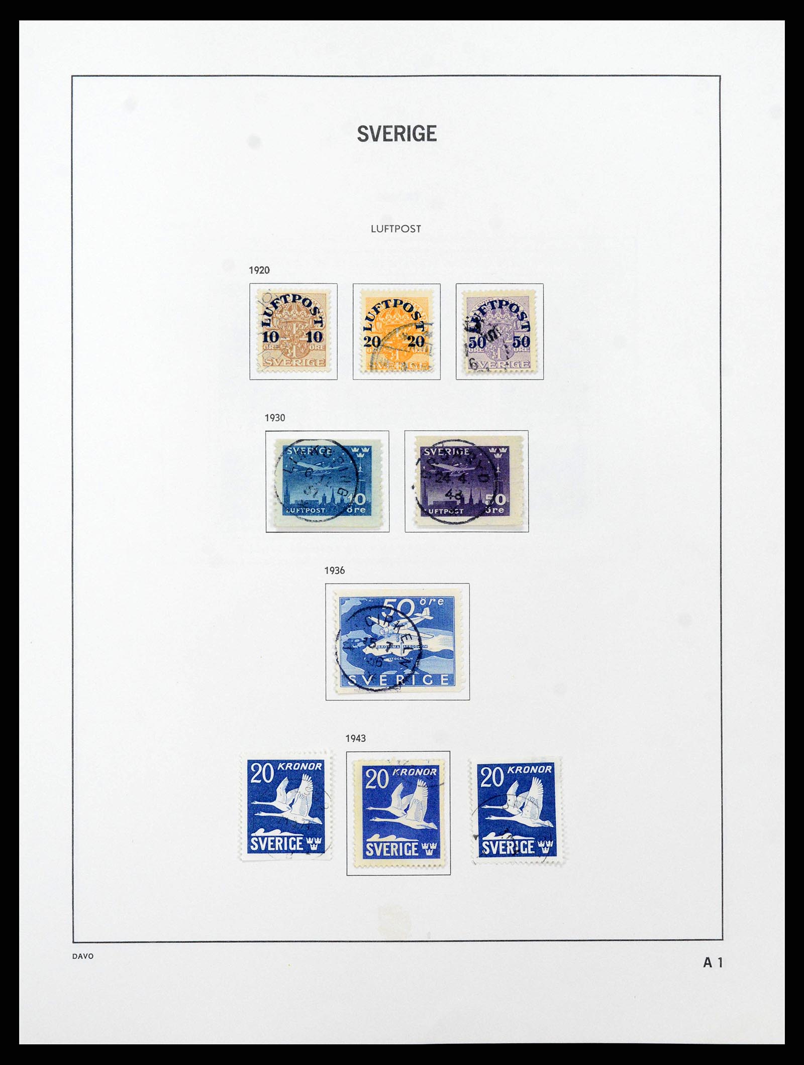 38736 0142 - Stamp collection 38736 Sweden 1855-1980.