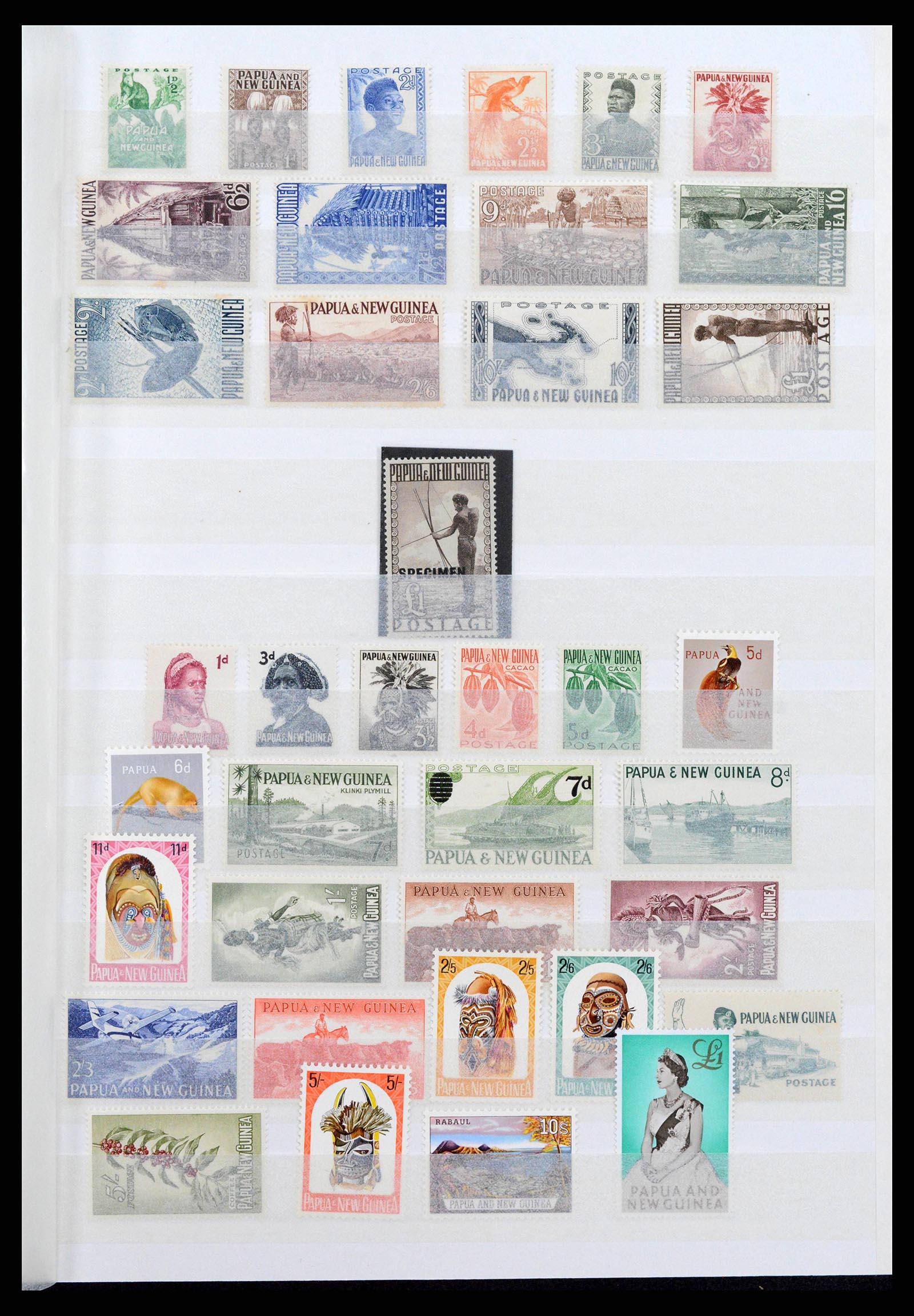 38738 0001 - Postzegelverzameling 38738 Papua Nieuw Guinea 1952-2002.
