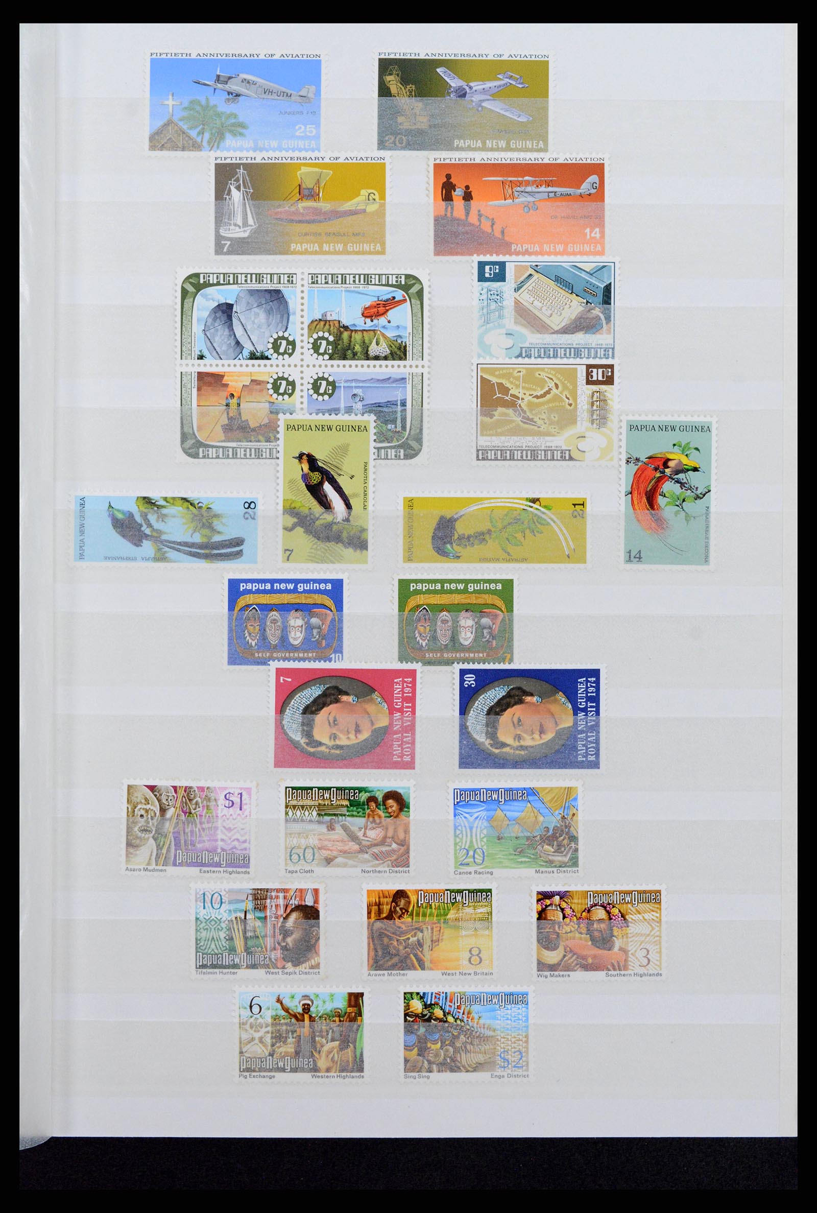 38738 0007 - Postzegelverzameling 38738 Papua Nieuw Guinea 1952-2002.