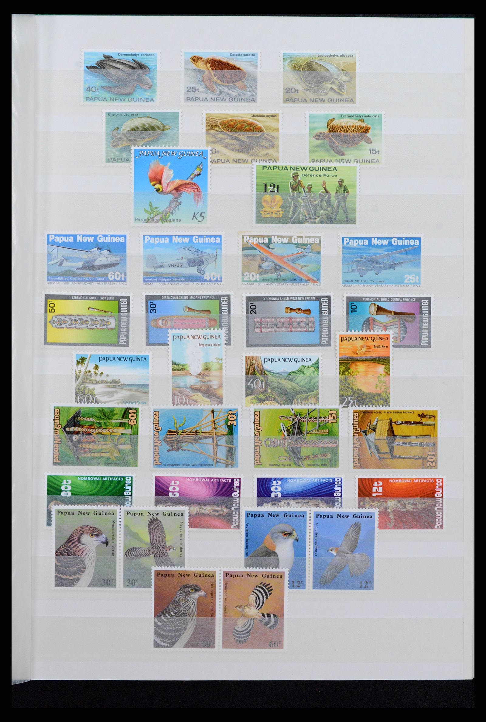 38738 0013 - Postzegelverzameling 38738 Papua Nieuw Guinea 1952-2002.