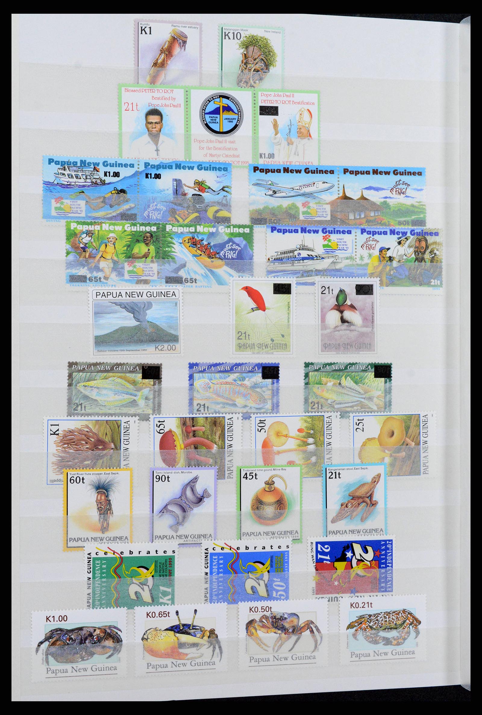 38738 0020 - Postzegelverzameling 38738 Papua Nieuw Guinea 1952-2002.