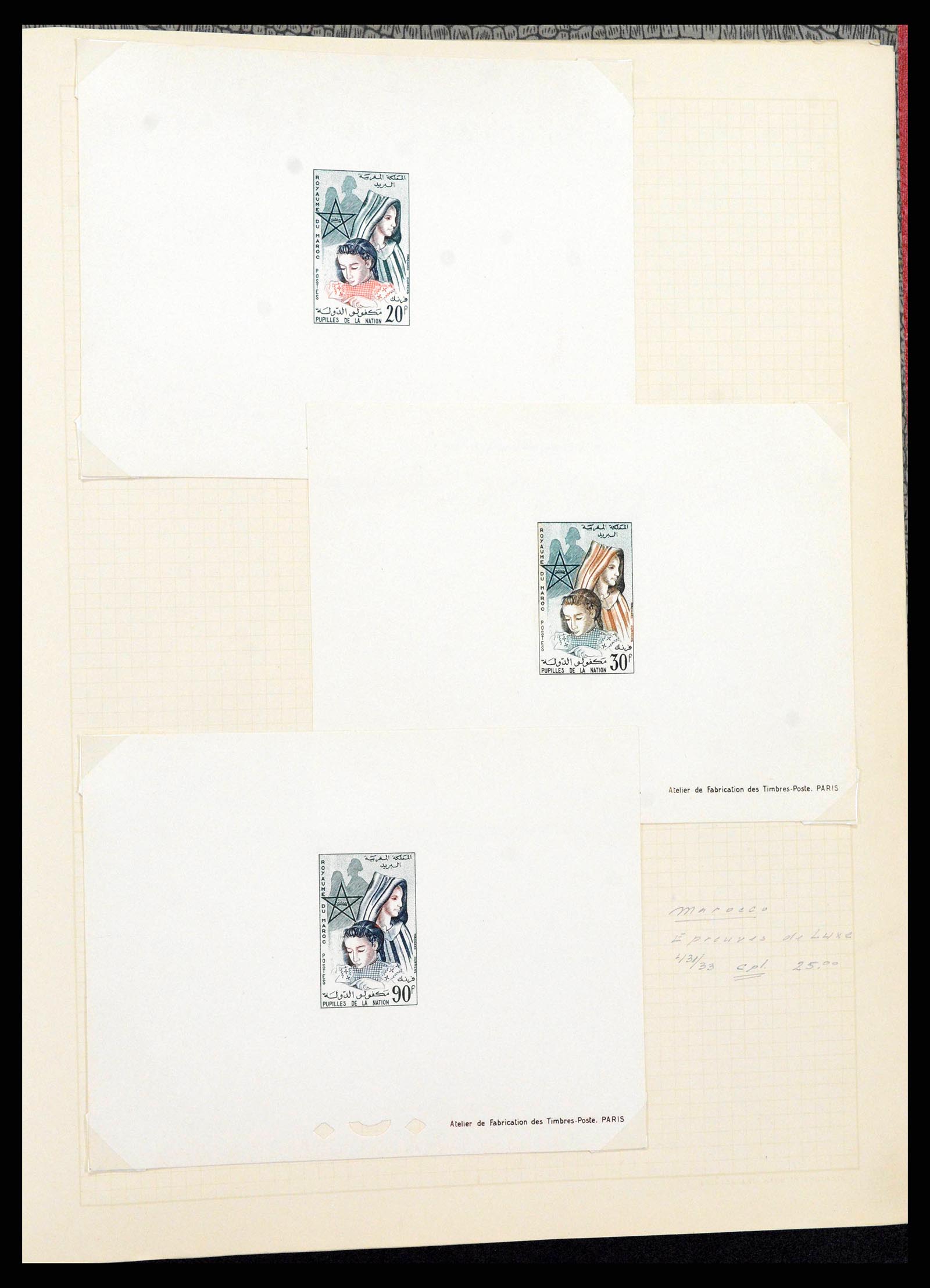 38739 0001 - Postzegelverzameling 38739 Franse koloniën epreuves 1963.