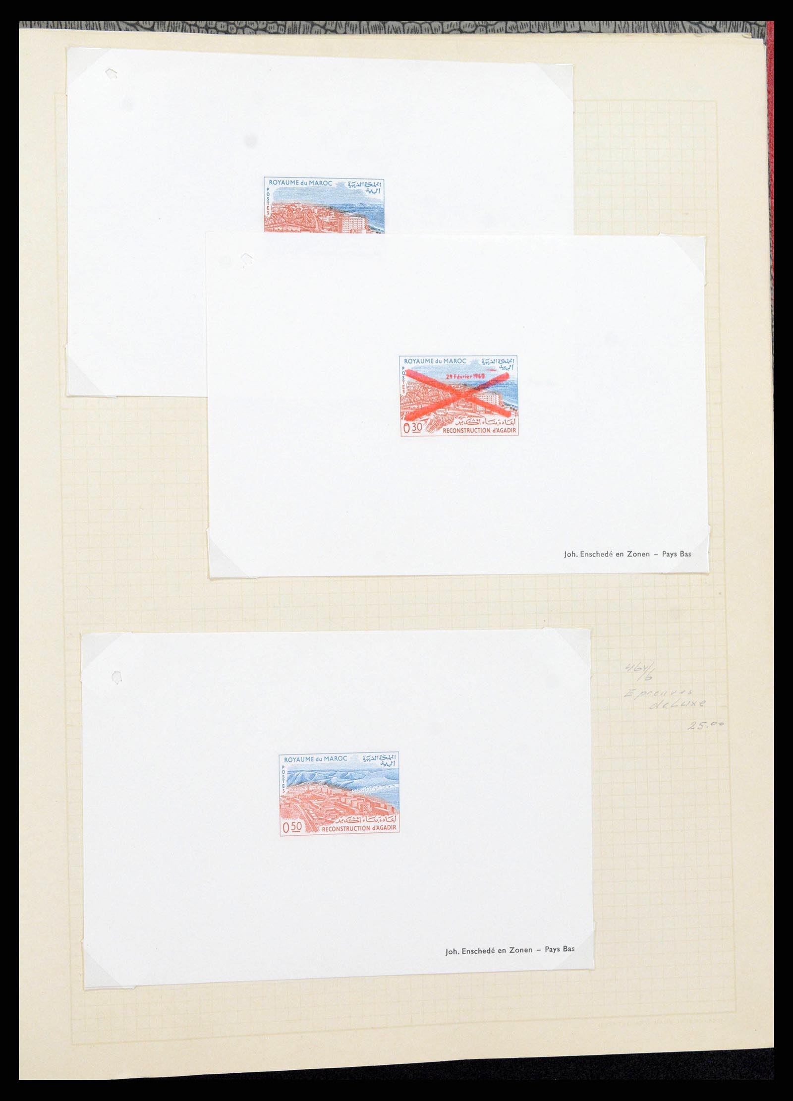 38739 0003 - Postzegelverzameling 38739 Franse koloniën epreuves 1963.