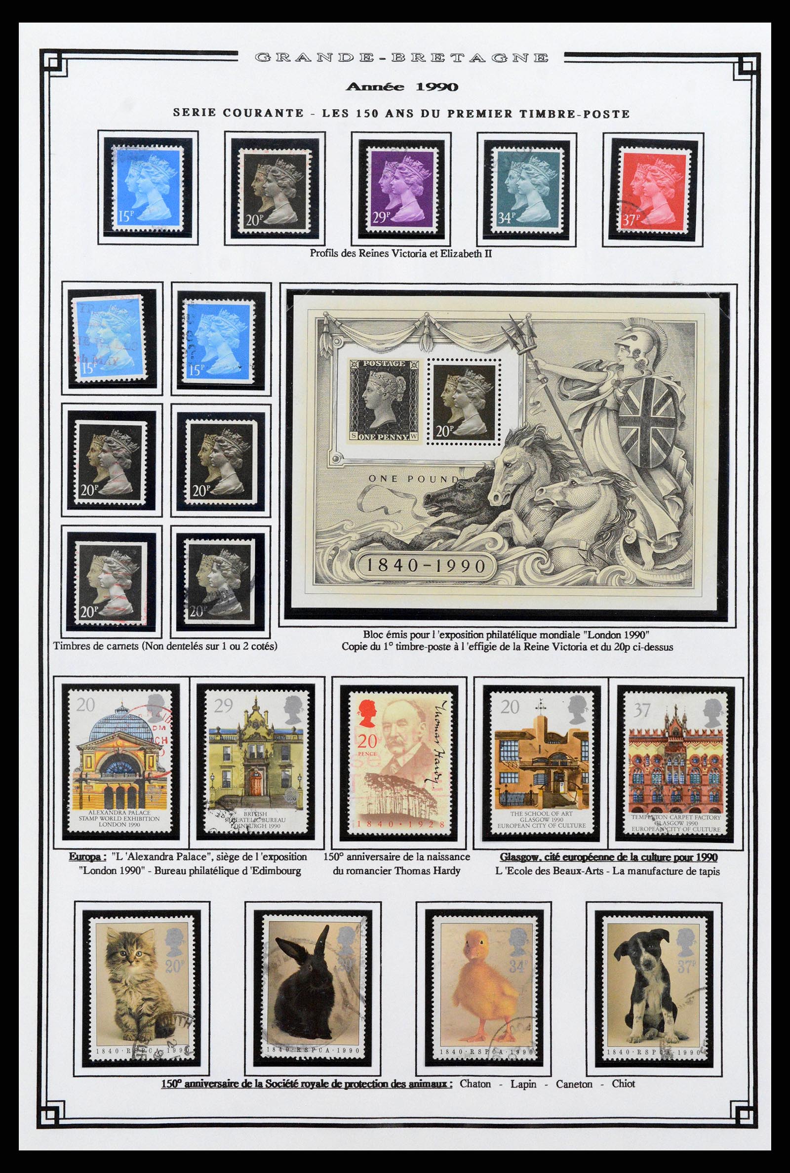 38740 0058 - Stamp collection 38740 Great Britain 1840-1998.