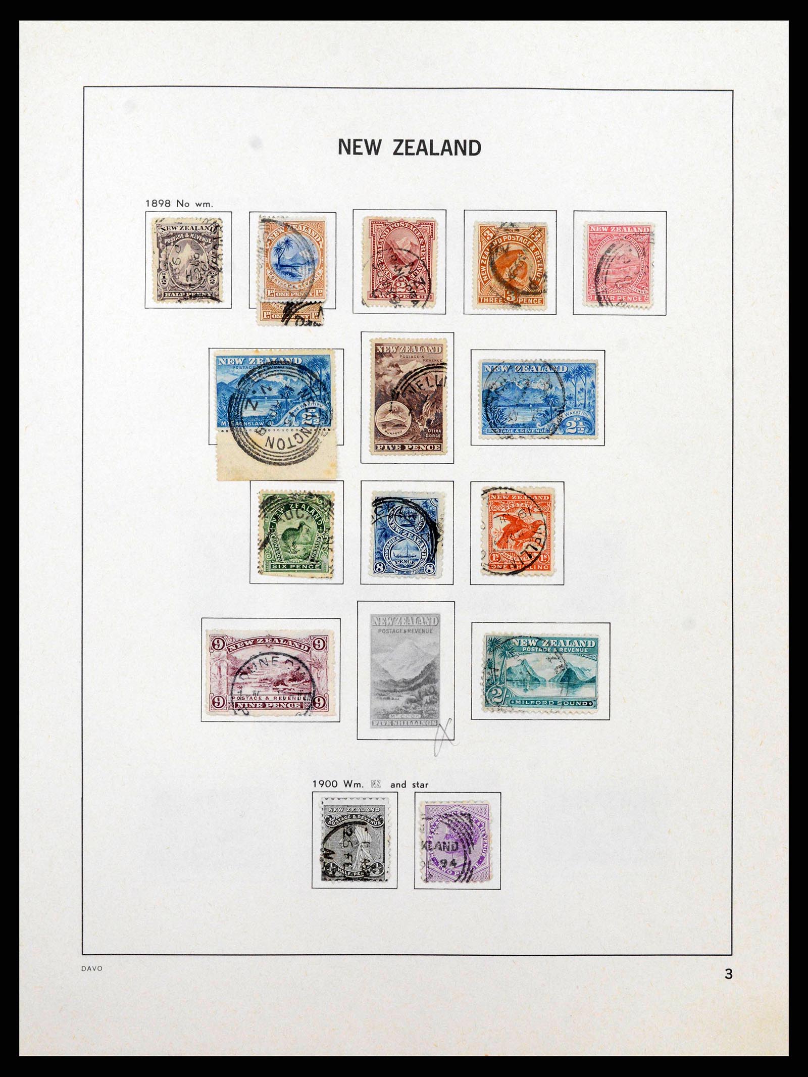 38741 0004 - Postzegelverzameling 38741 Nieuw Zeeland 1855-1990.