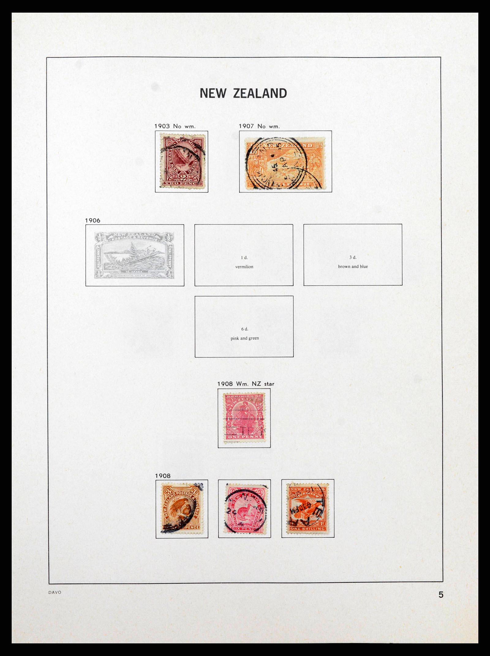 38741 0006 - Stamp collection 38741 New Zealand 1855-1990.