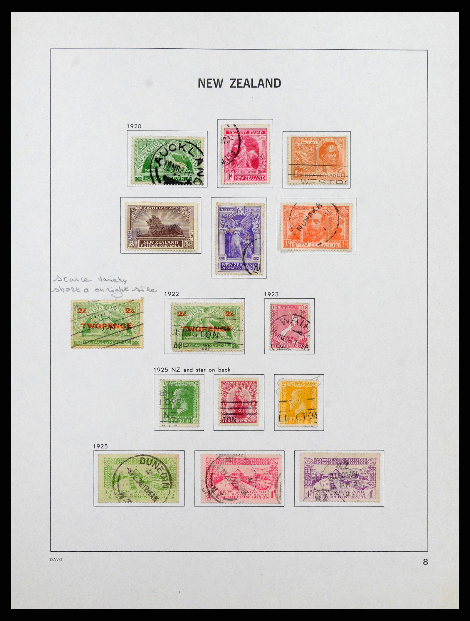 38741 0009 - Postzegelverzameling 38741 Nieuw Zeeland 1855-1990.