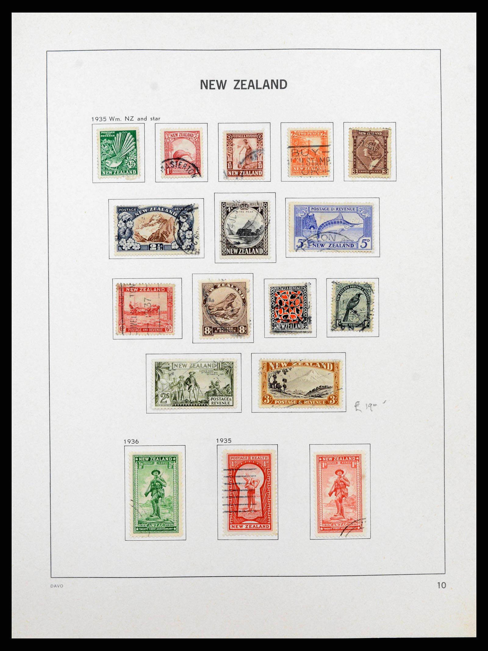 38741 0011 - Stamp collection 38741 New Zealand 1855-1990.