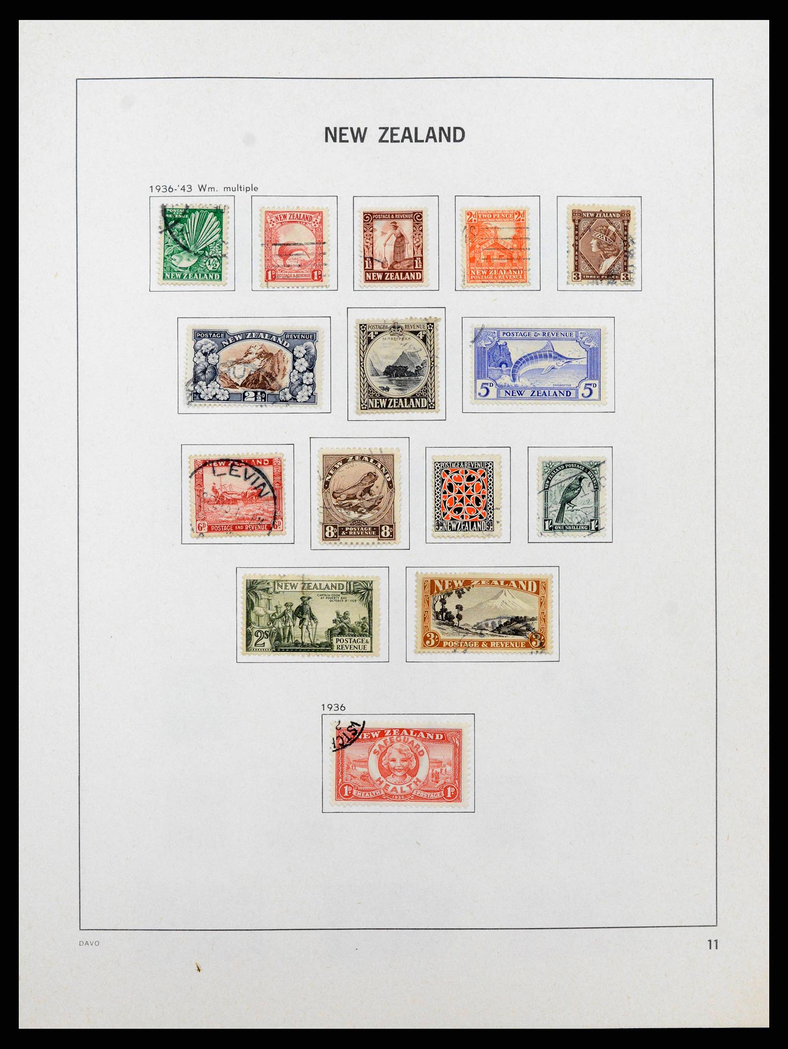 38741 0012 - Postzegelverzameling 38741 Nieuw Zeeland 1855-1990.