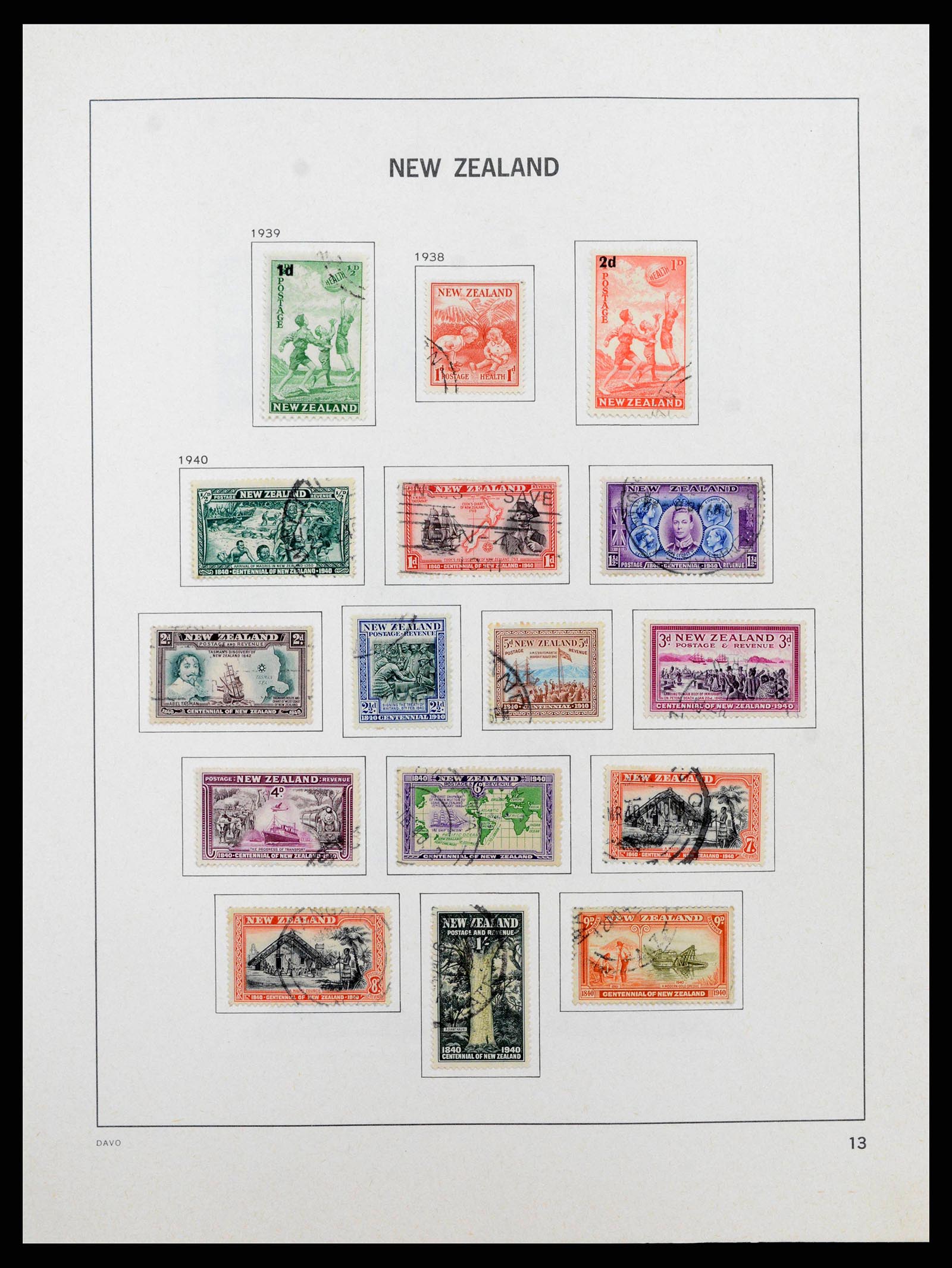 38741 0014 - Stamp collection 38741 New Zealand 1855-1990.