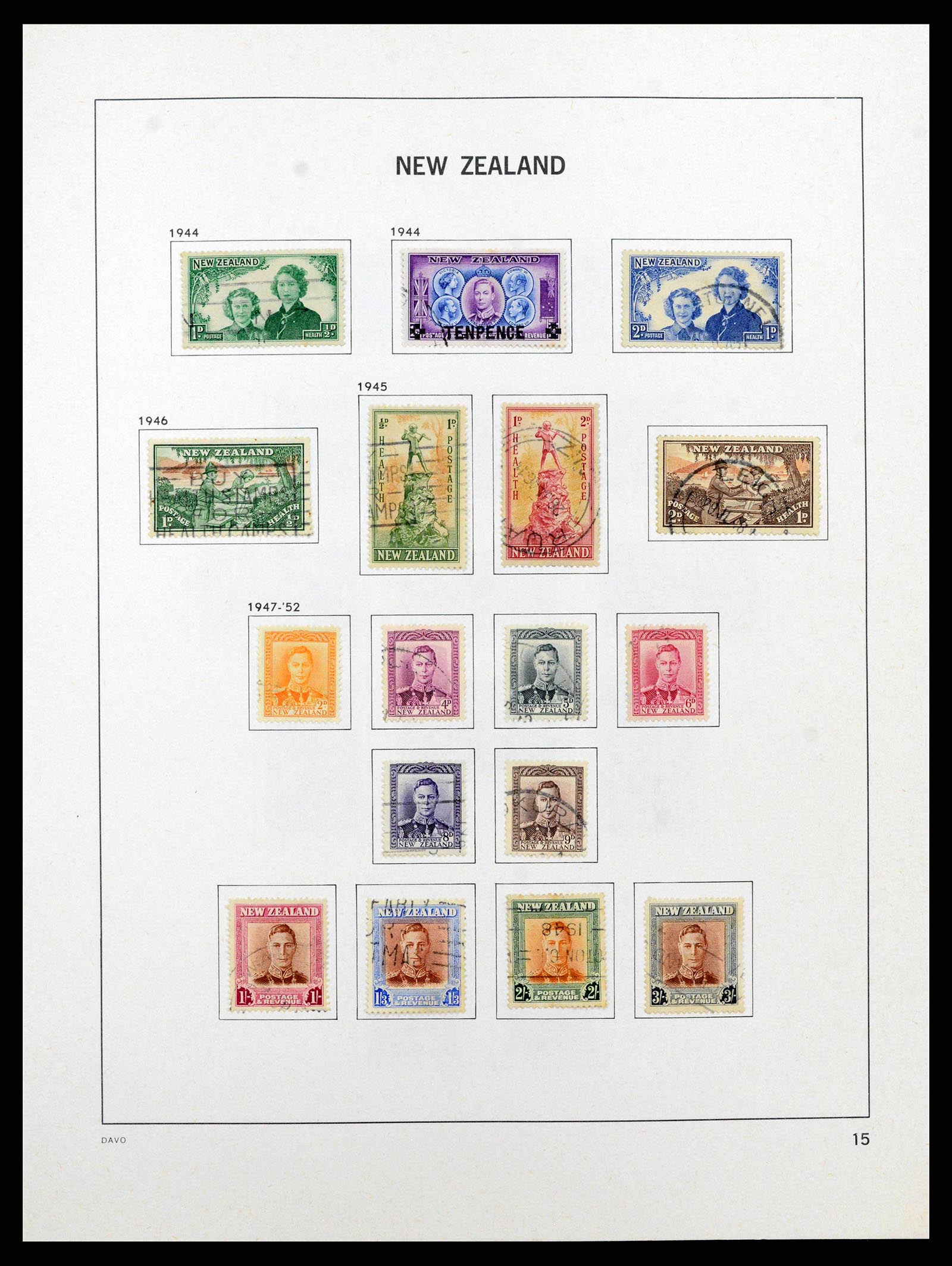 38741 0016 - Stamp collection 38741 New Zealand 1855-1990.