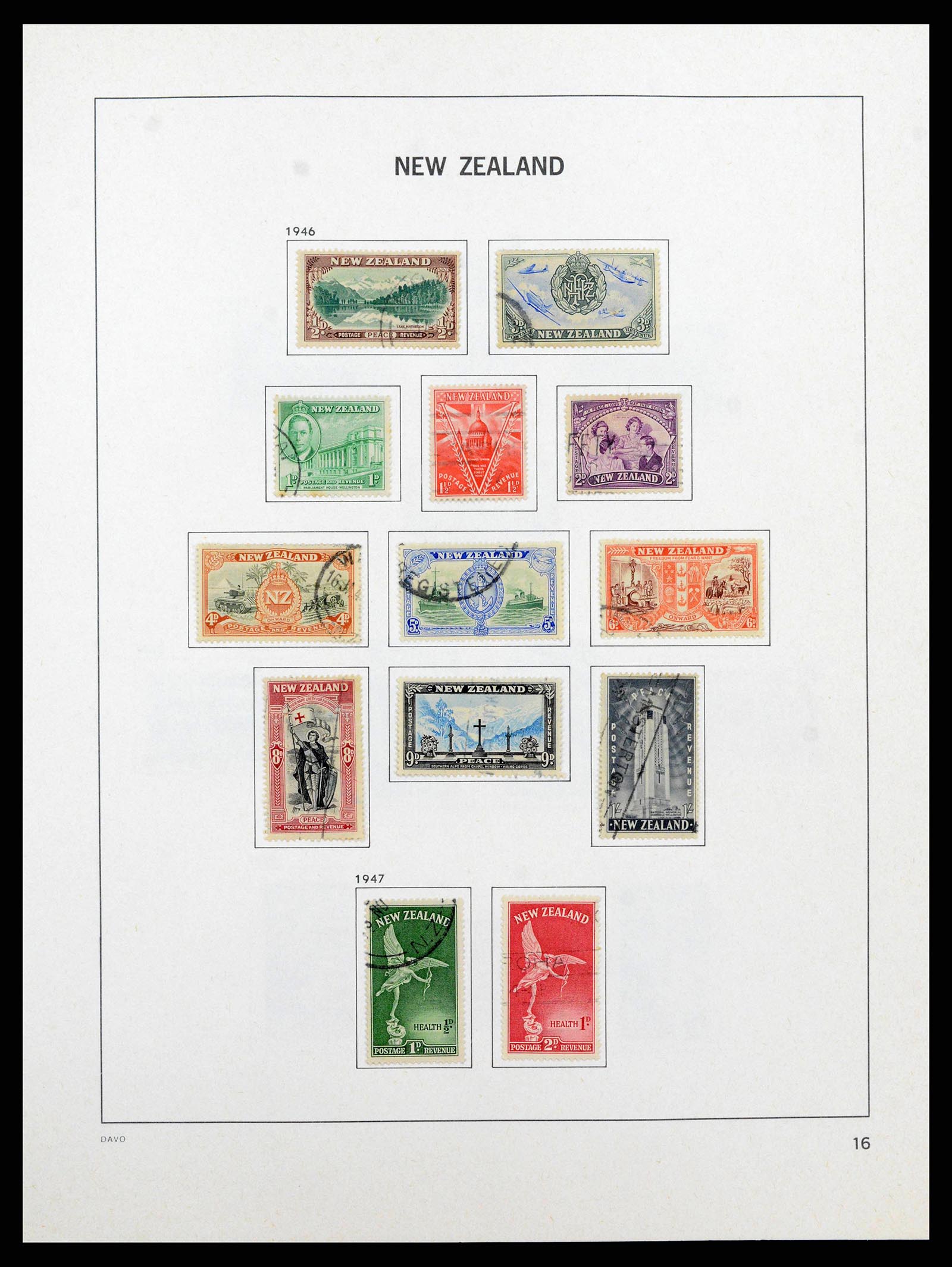 38741 0017 - Stamp collection 38741 New Zealand 1855-1990.