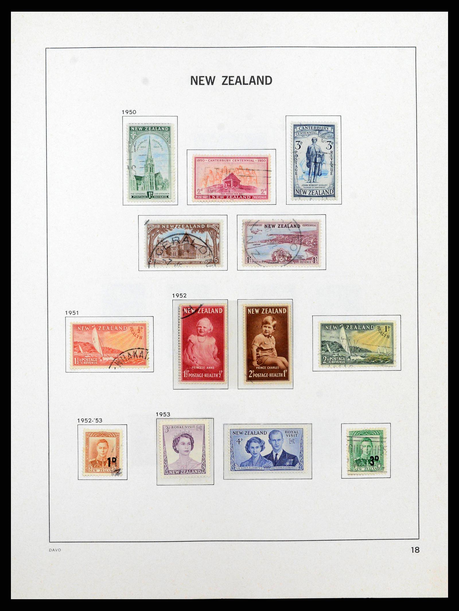 38741 0019 - Stamp collection 38741 New Zealand 1855-1990.