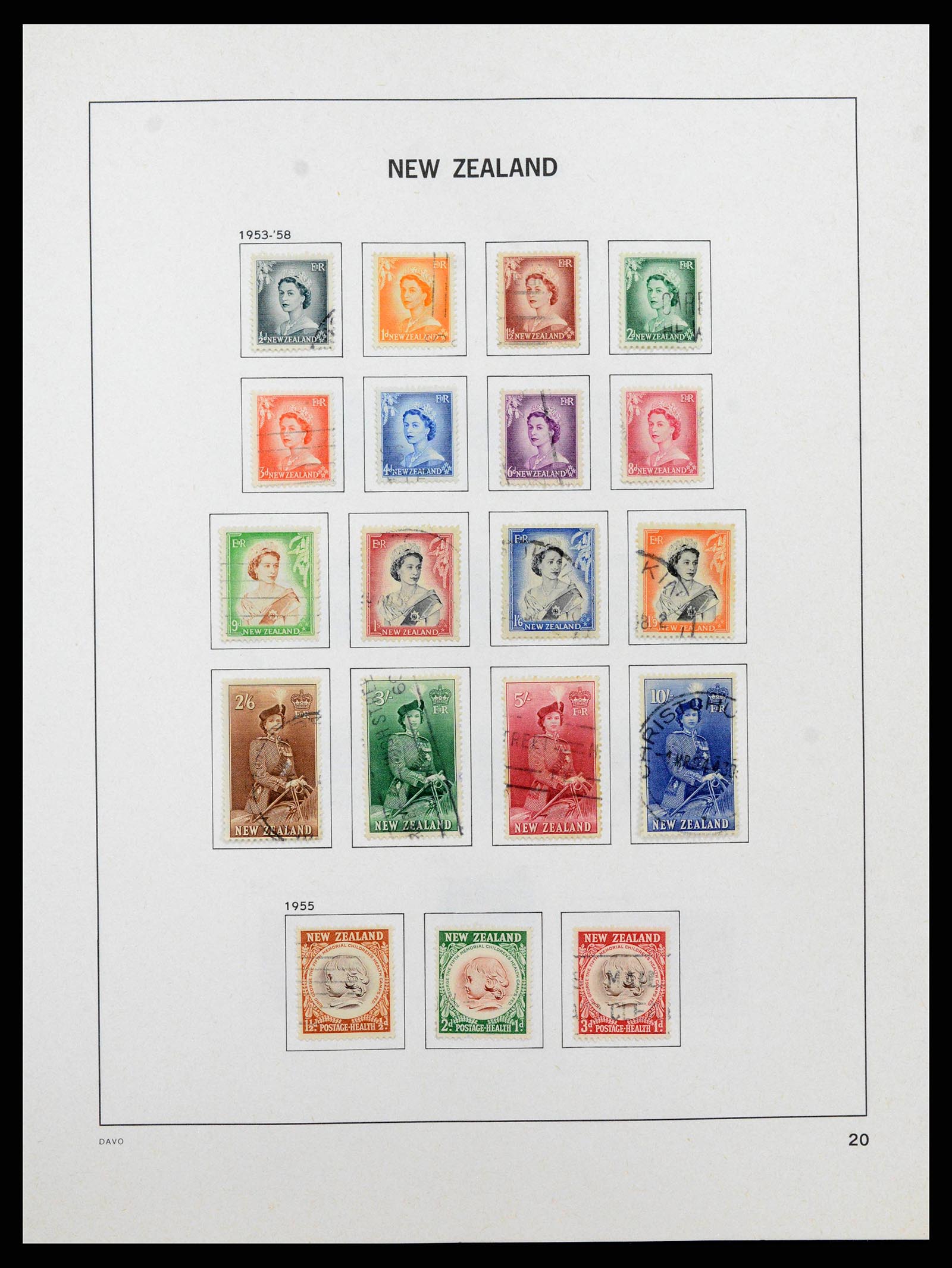 38741 0021 - Postzegelverzameling 38741 Nieuw Zeeland 1855-1990.