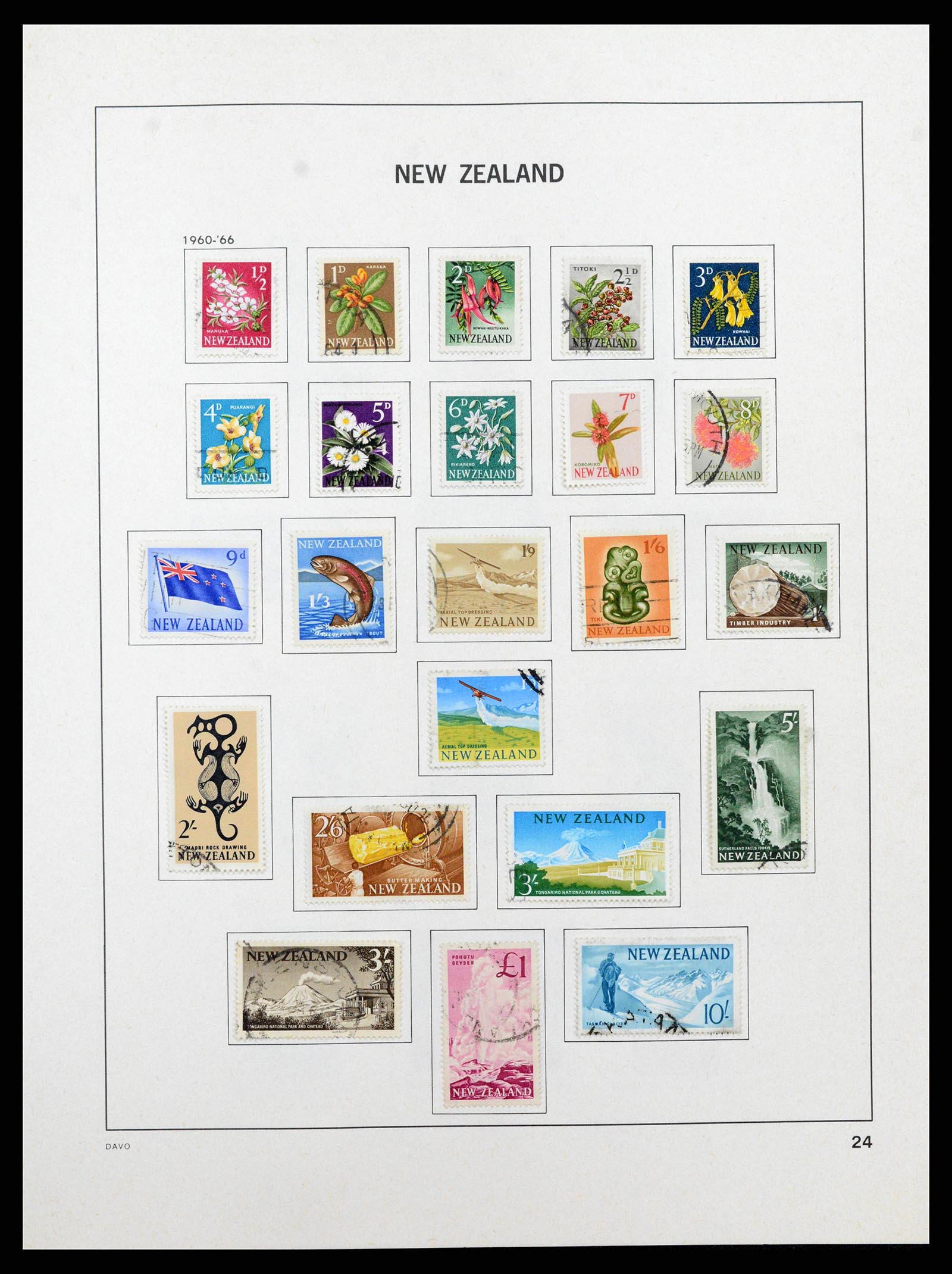 38741 0025 - Postzegelverzameling 38741 Nieuw Zeeland 1855-1990.