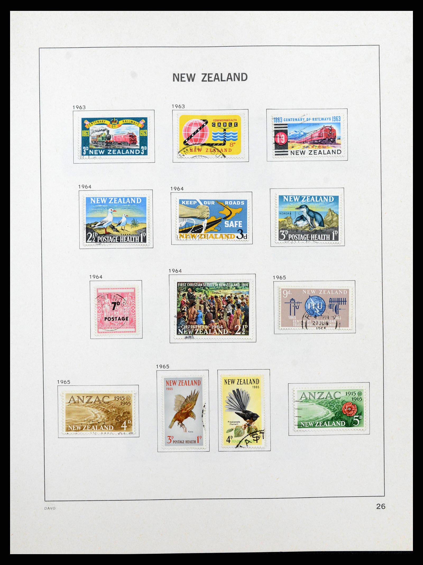 38741 0027 - Postzegelverzameling 38741 Nieuw Zeeland 1855-1990.