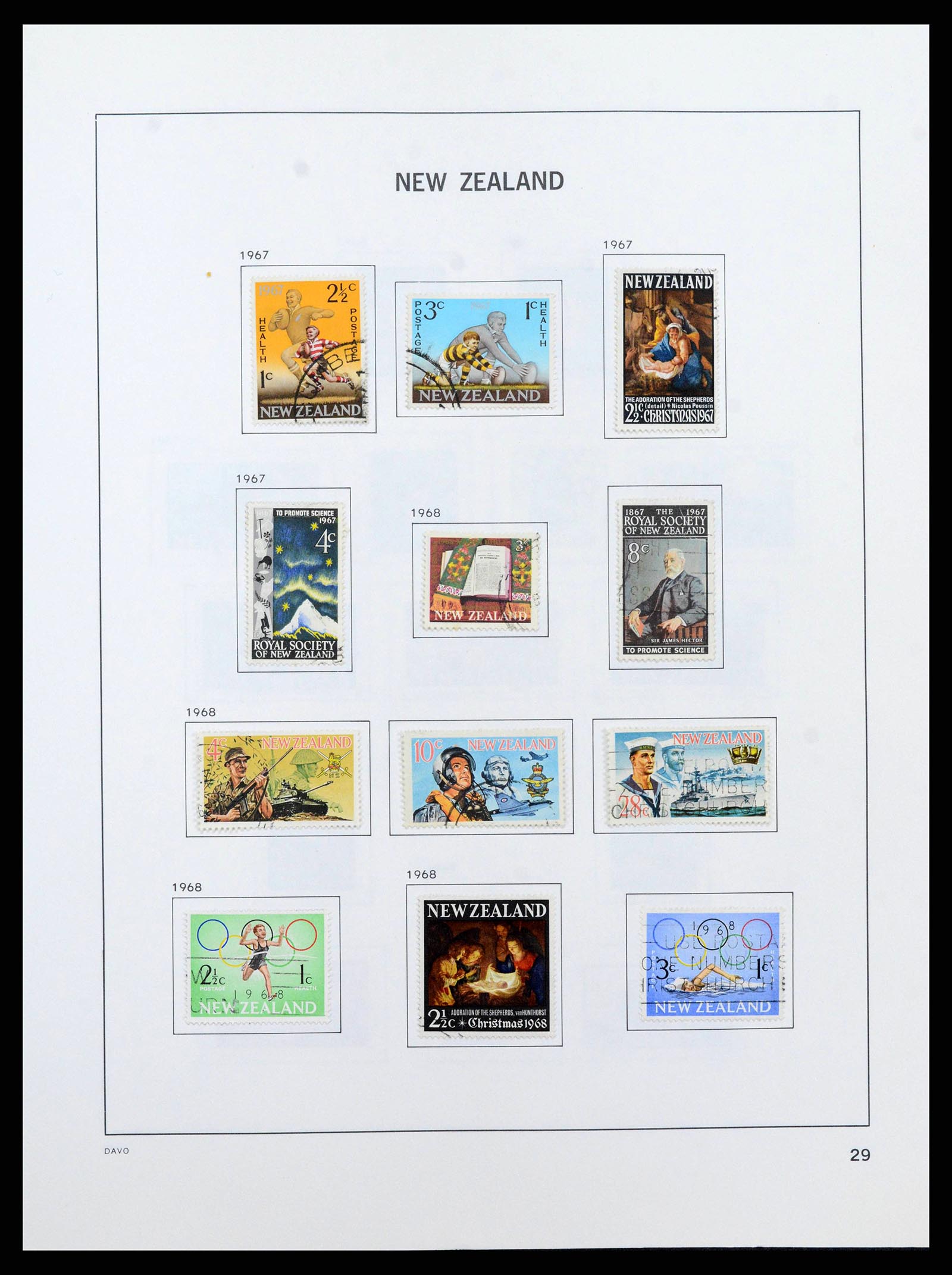 38741 0030 - Postzegelverzameling 38741 Nieuw Zeeland 1855-1990.