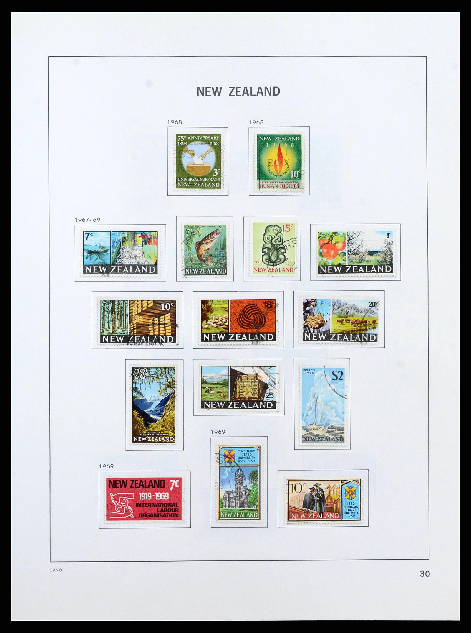 38741 0031 - Stamp collection 38741 New Zealand 1855-1990.
