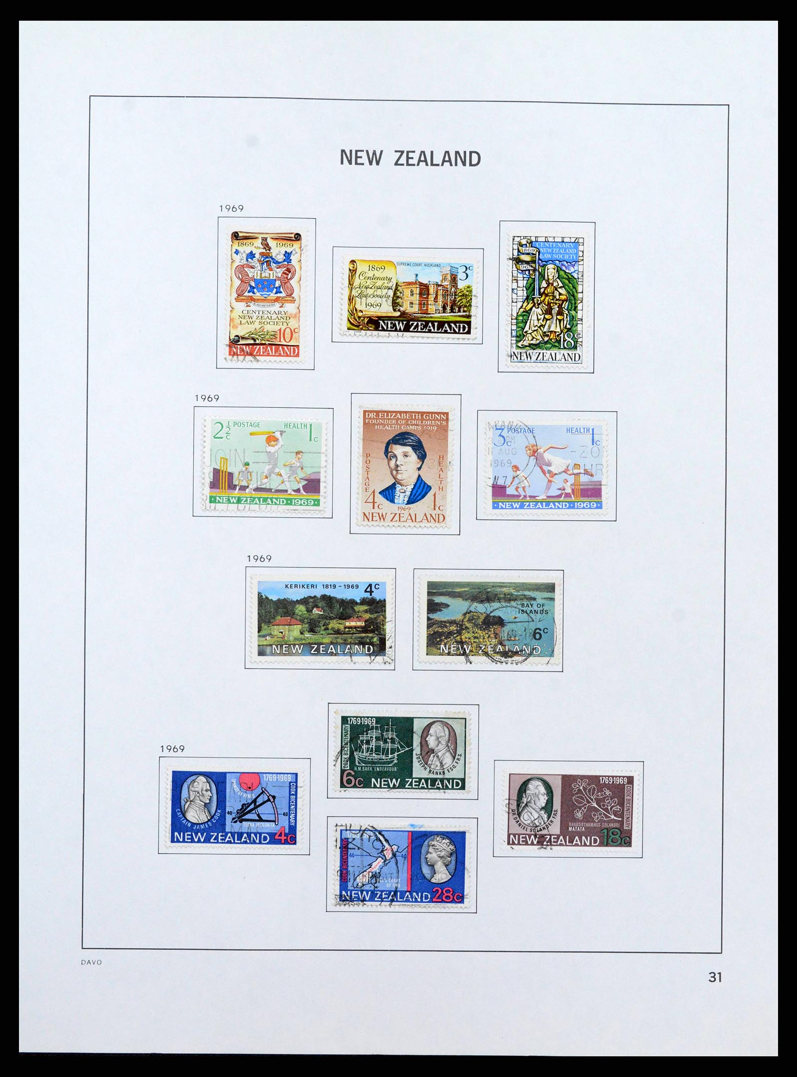 38741 0032 - Stamp collection 38741 New Zealand 1855-1990.